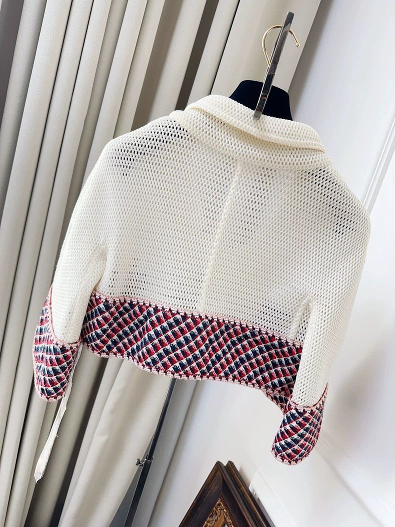 Chanel Chanel Ivory Color Knit Short Jacket Size S / US 4 / IT 40 - 2 Thumbnail