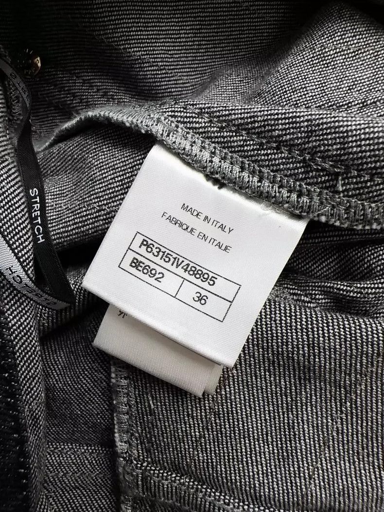 Chanel Chanel Gray Striped Straight-Leg Jeans Size 36 Size 36" / US 14 / IT 50 - 4 Thumbnail