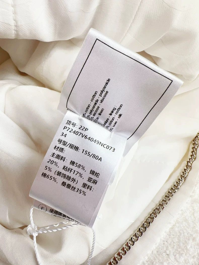 Chanel Chanel White Black Trim Long Coat Size XS / US 0-2 / IT 36-38 - 8 Thumbnail