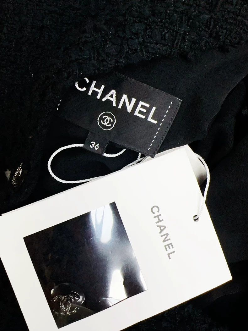 Chanel Chanel Black Woven Top with Buttons Size S / US 4 / IT 40 - 3 Thumbnail
