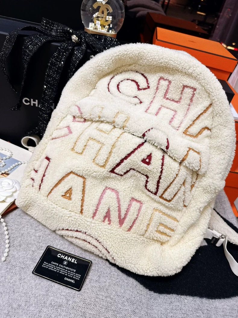 Chanel Chanel Teddy Logo Backpack in Off-White Size ONE SIZE - 7 Thumbnail