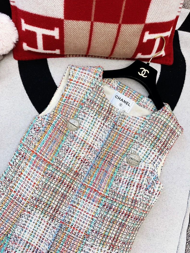 Chanel Chanel Colorful Woven Long Vest Size L / US 10 / IT 46 - 2 Thumbnail