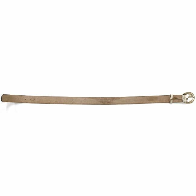 Gucci GUCCI Belt White Leather Size ONE SIZE - 3 Thumbnail