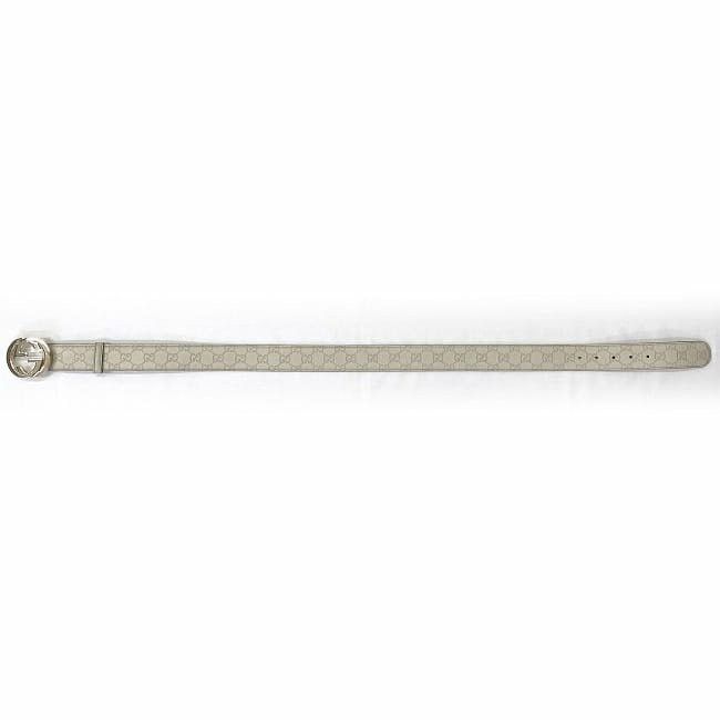 Gucci GUCCI Belt White Leather Size ONE SIZE - 2 Thumbnail