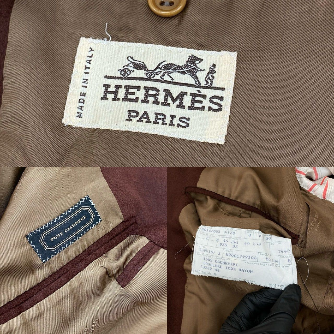 Hermes Hermes Brown Cashmere Size ONE SIZE - 5 Thumbnail