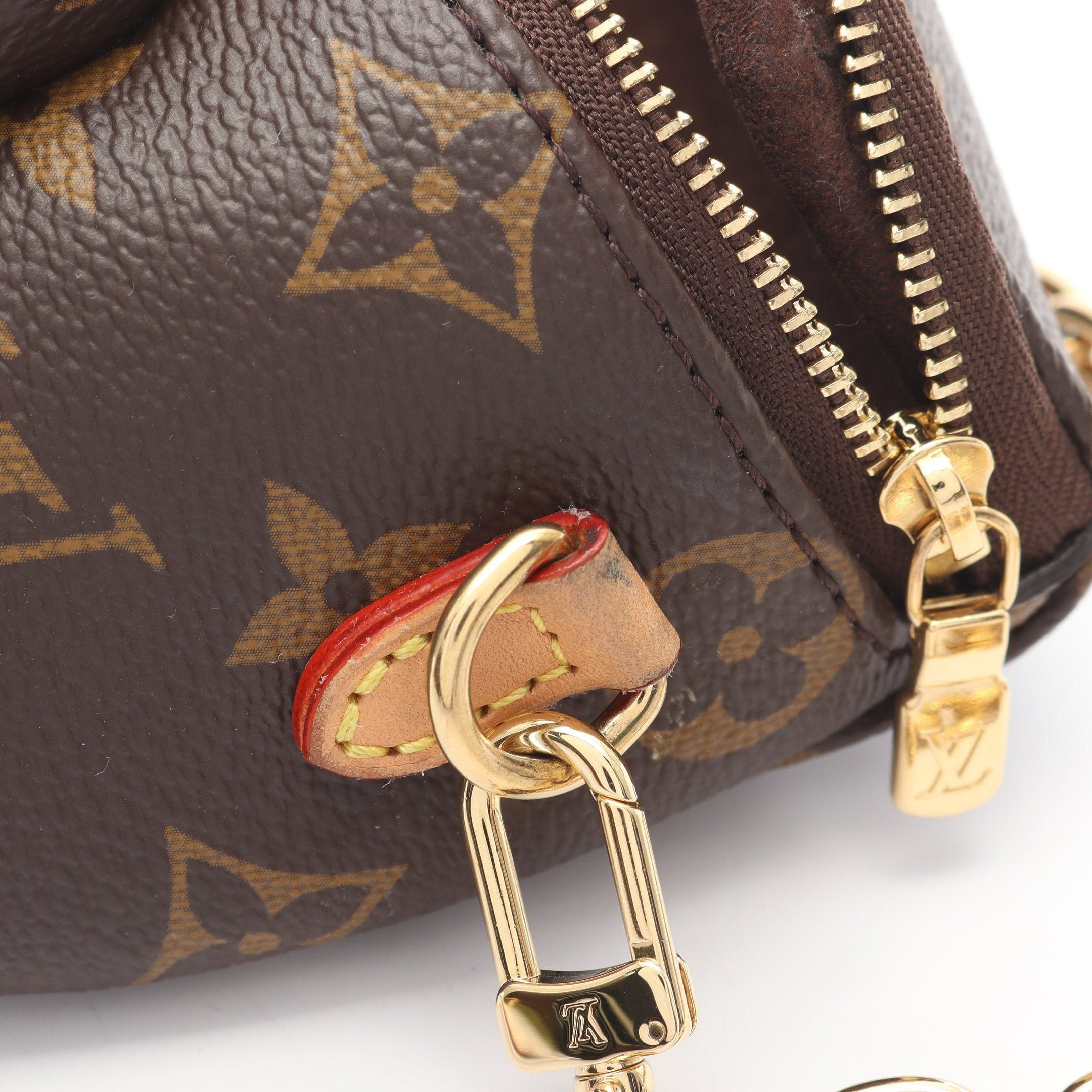 Louis Vuitton Louis Vuitton Mini Bum Bag Monogram Chain Handbag Leather Brown Size ONE SIZE - 6 Thumbnail