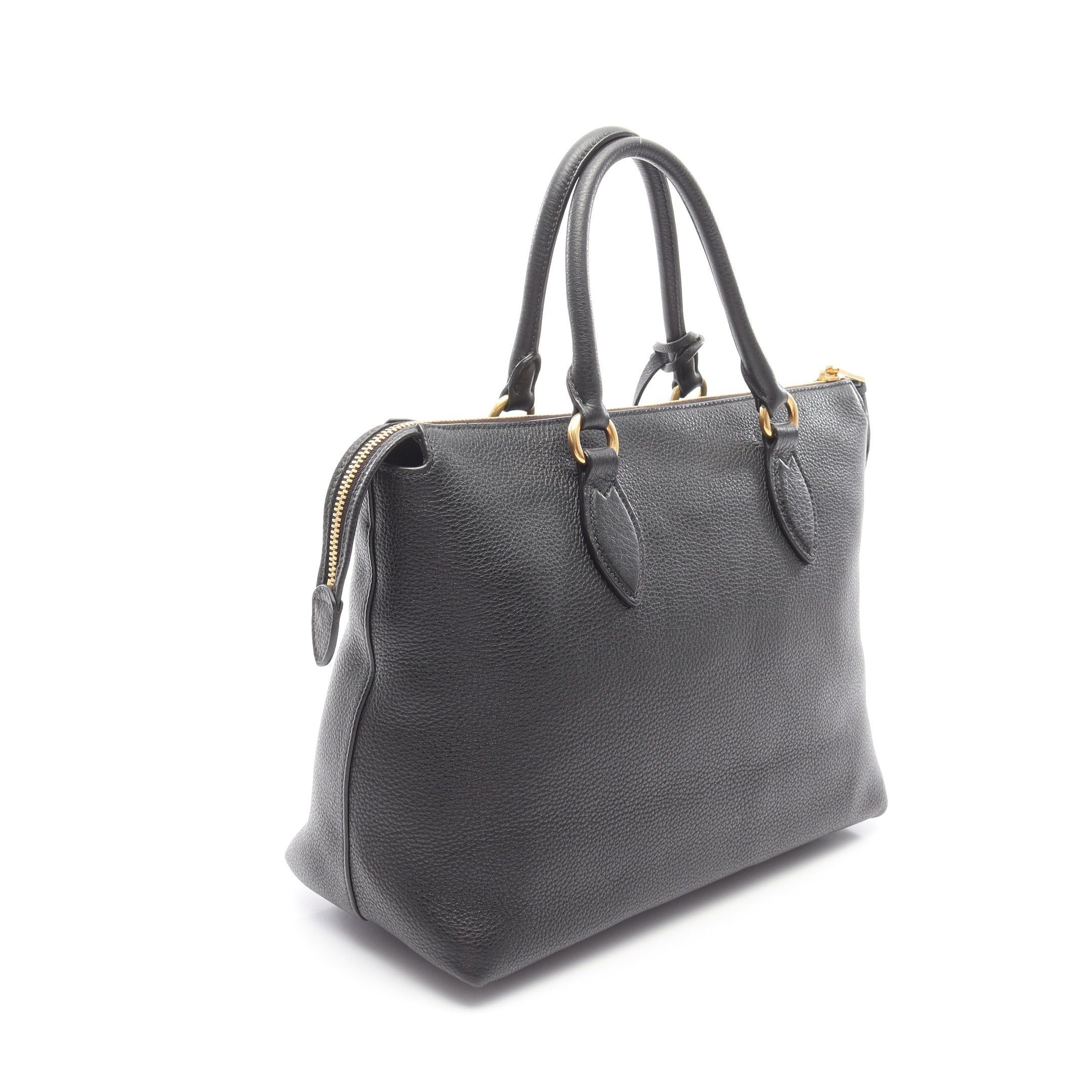 Prada Prada Handbag Leather Black Size ONE SIZE - 2 Thumbnail