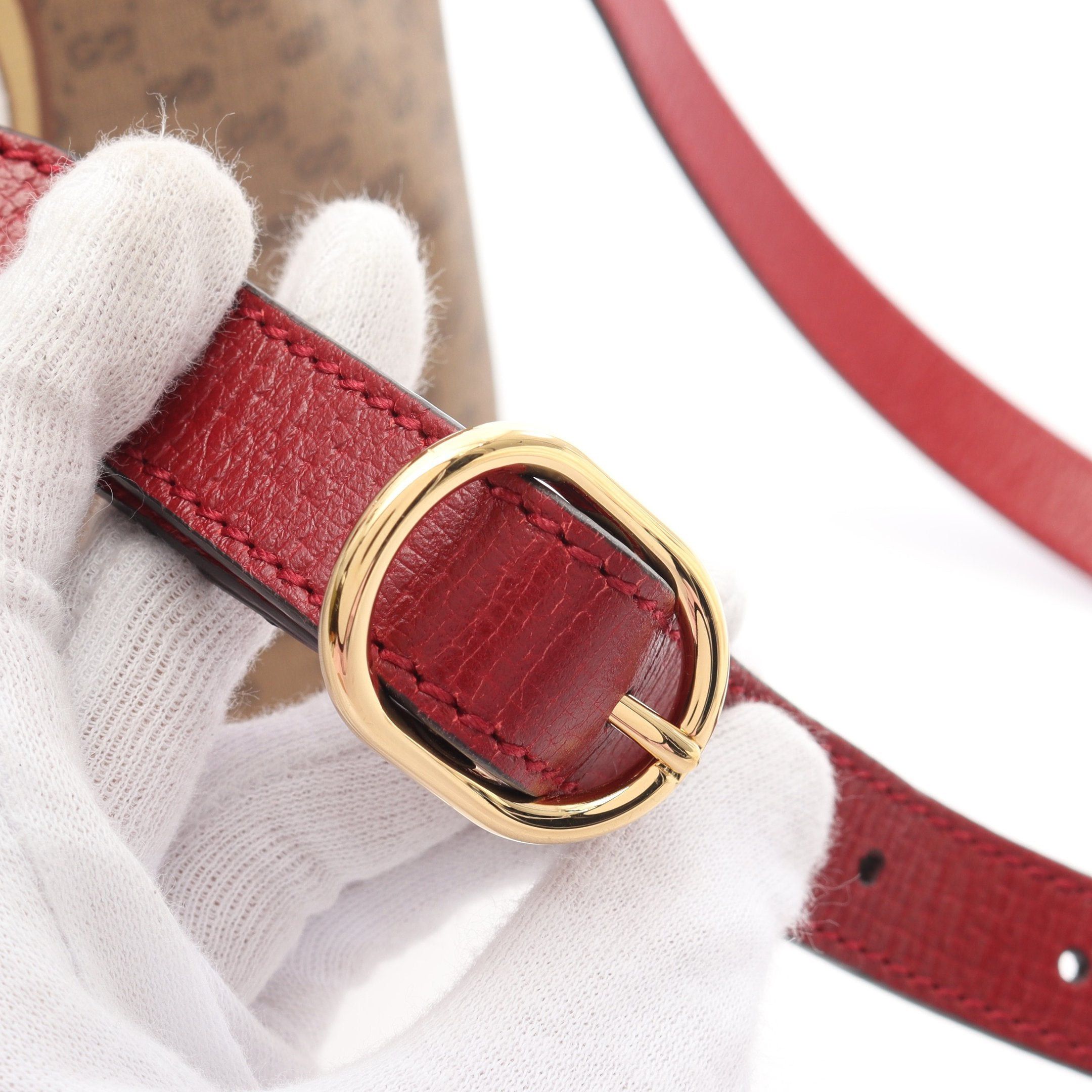 Gucci Gucci Gucci * Doraemon Micro Gg Supreme Small Bucket Bag Shoulder Leather Red Brown Purse Size ONE SIZE - 6 Thumbnail