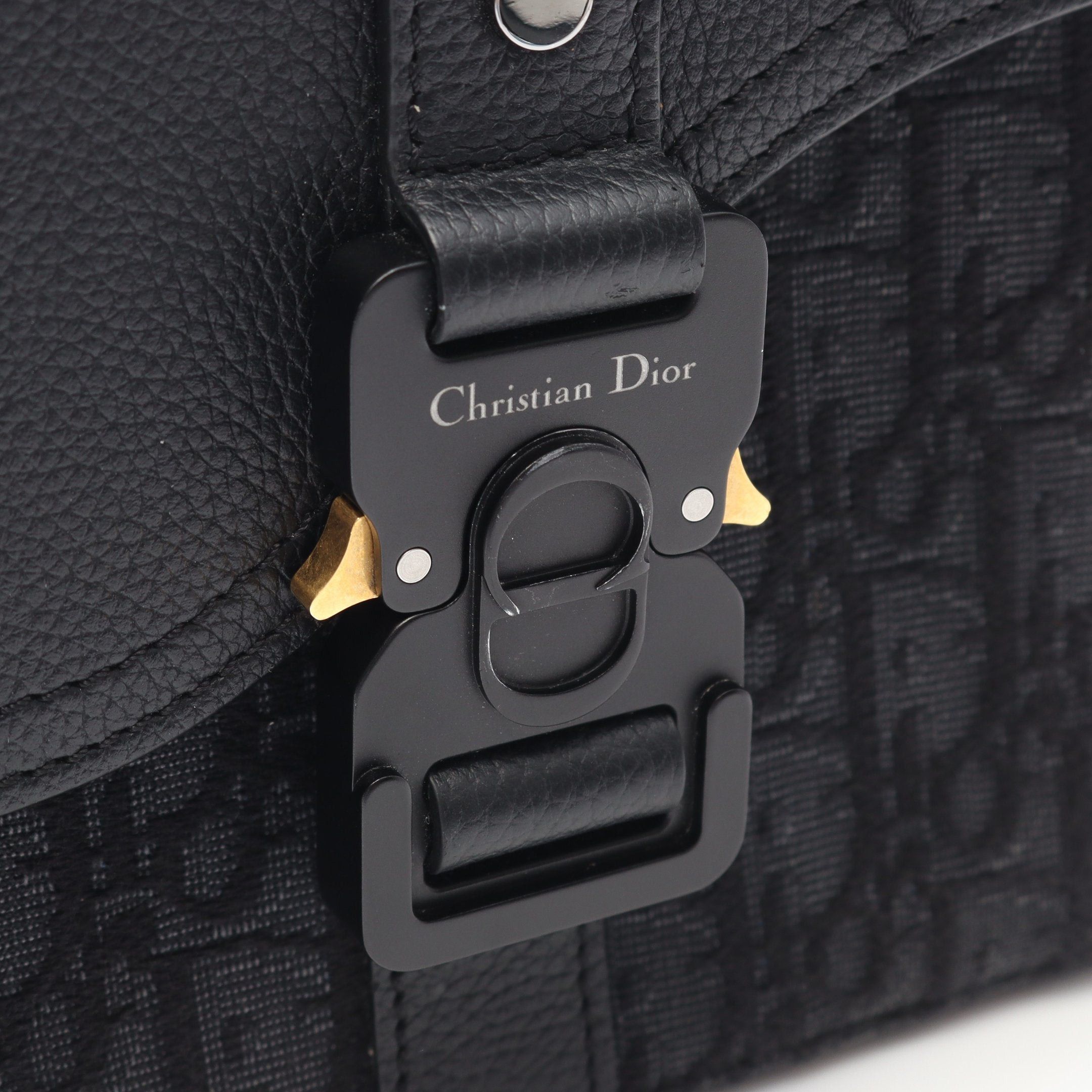 Dior Dior Saddle Oblique Messenger Bag Shoulder Canvas Leather Black Size ONE SIZE - 5 Thumbnail