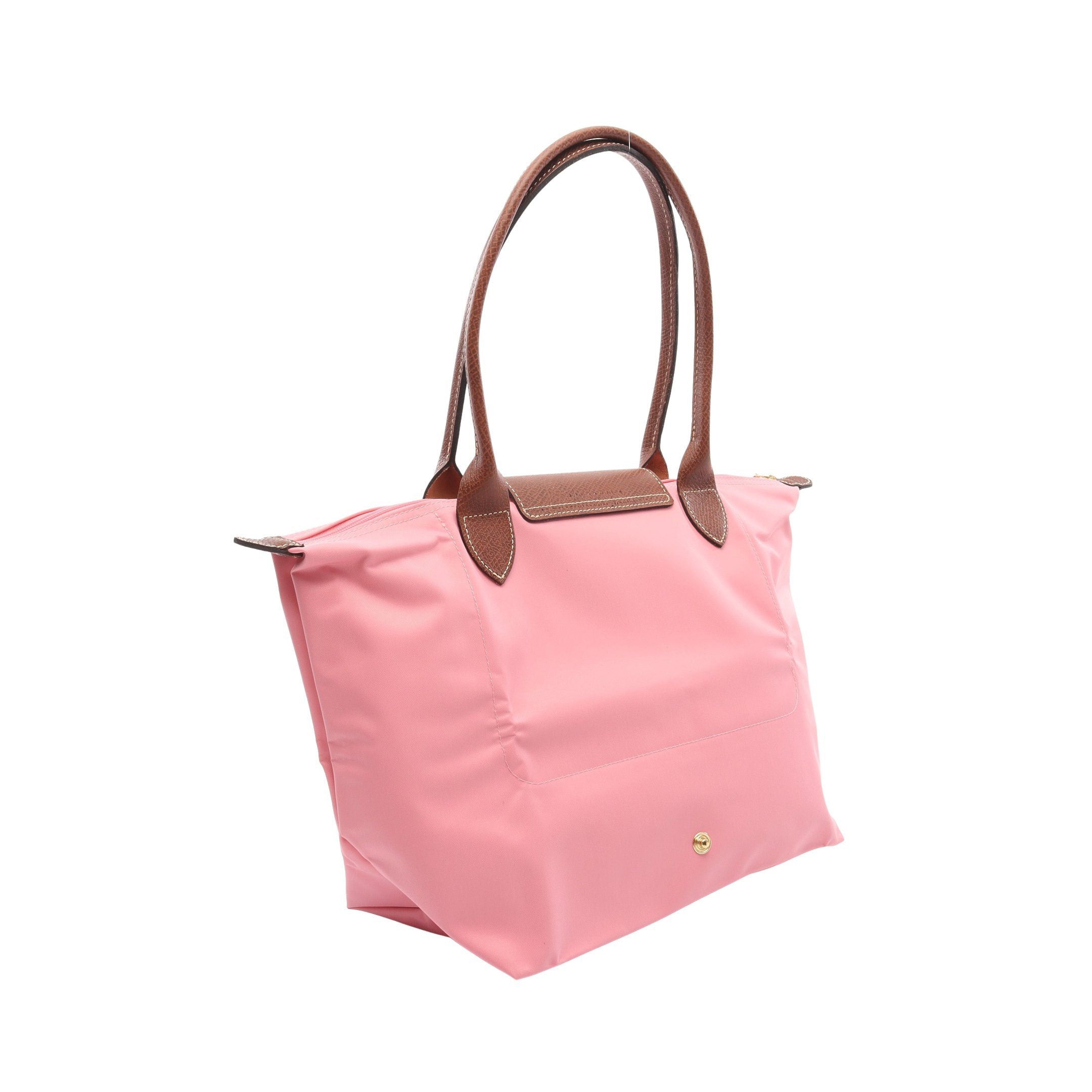 Longchamp Longchamp Le Pliage Original M Preage Shoulder Bag Tote Nylon Leather Pink Brown Size ONE SIZE - 2 Thumbnail