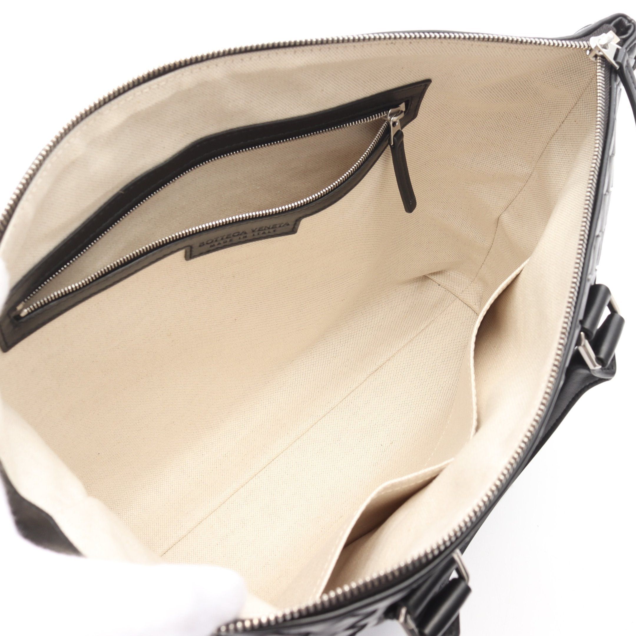 Bottega Veneta Bottega Veneta Intrecciato Soft Briefcase Business Bag Leather Black Size ONE SIZE - 3 Thumbnail