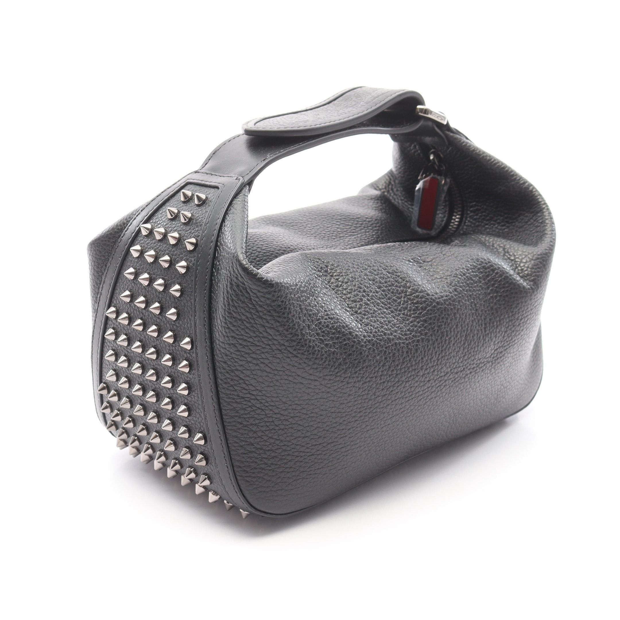 Christian Louboutin Christian Louboutin Funky Handbag Spike Studs Leather Black Size ONE SIZE - 2 Thumbnail