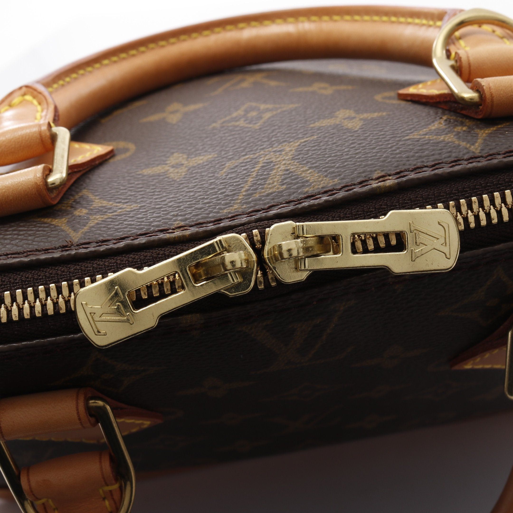 Louis Vuitton Louis Vuitton Alma Pm Monogram Handbag Leather Brown Size ONE SIZE - 7 Thumbnail