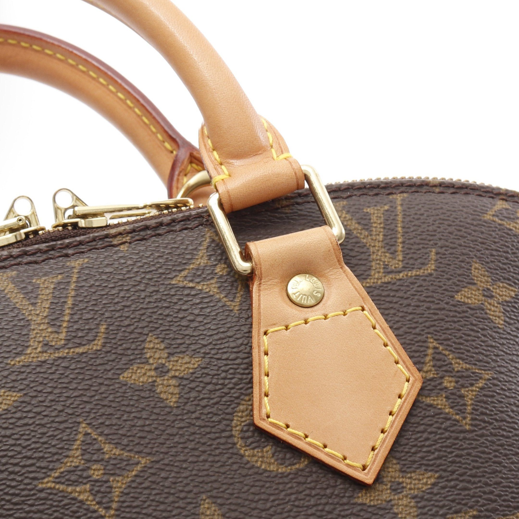 Louis Vuitton Louis Vuitton Alma Pm Monogram Handbag Leather Brown Size ONE SIZE - 9 Thumbnail