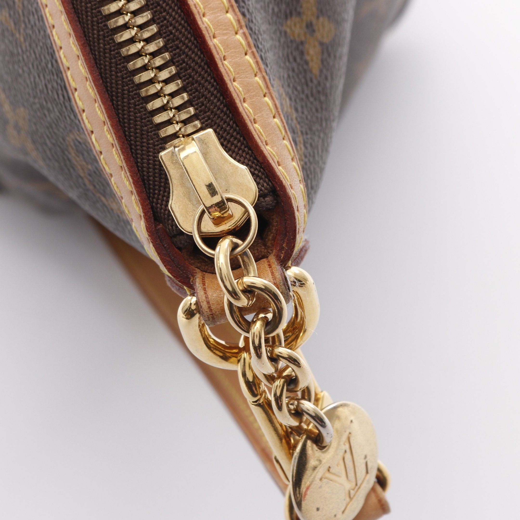 Louis Vuitton Louis Vuitton Palermo Pm Monogram Handbag Leather Brown Size ONE SIZE - 7 Thumbnail