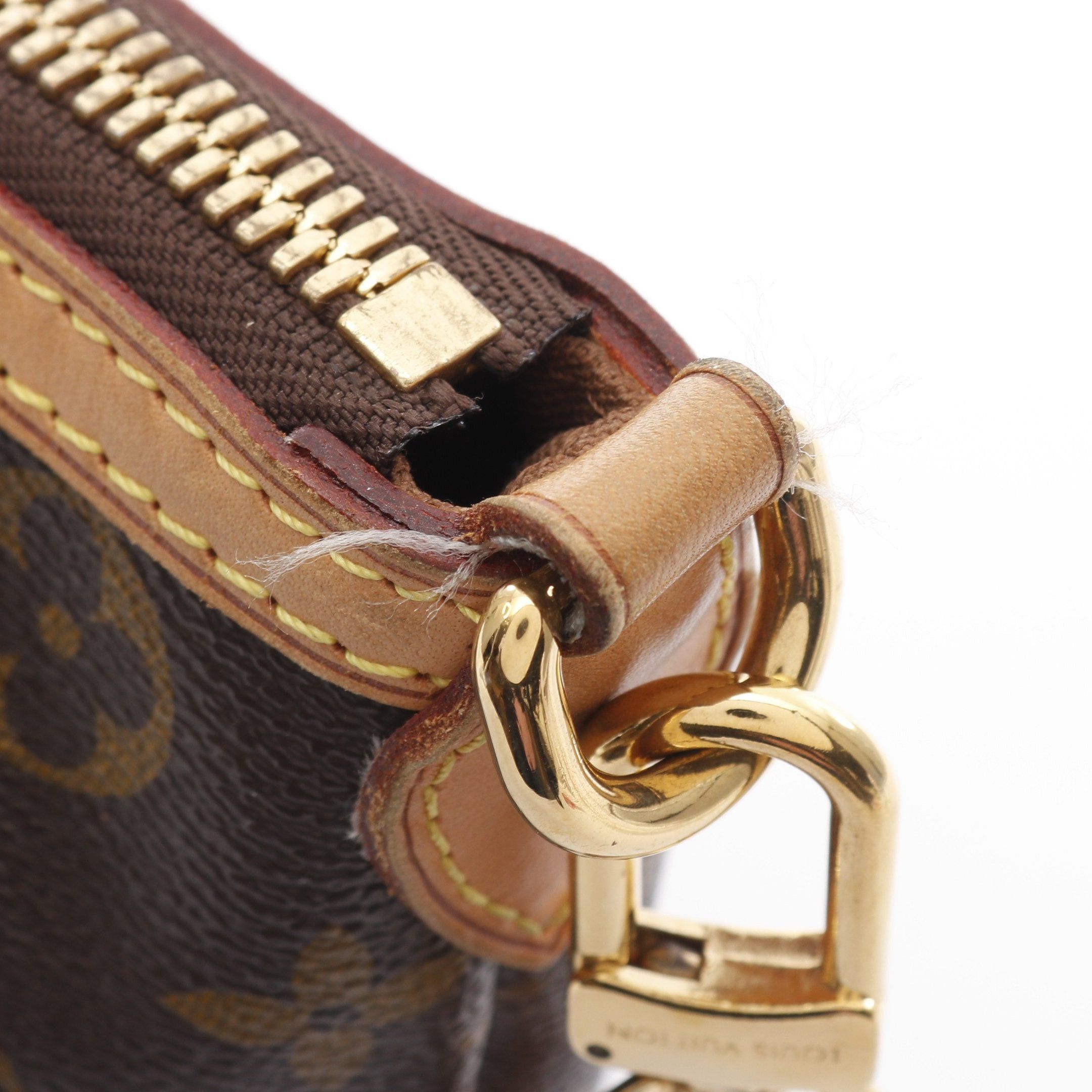 Louis Vuitton Louis Vuitton Palermo Pm Monogram Handbag Leather Brown Size ONE SIZE - 6 Thumbnail