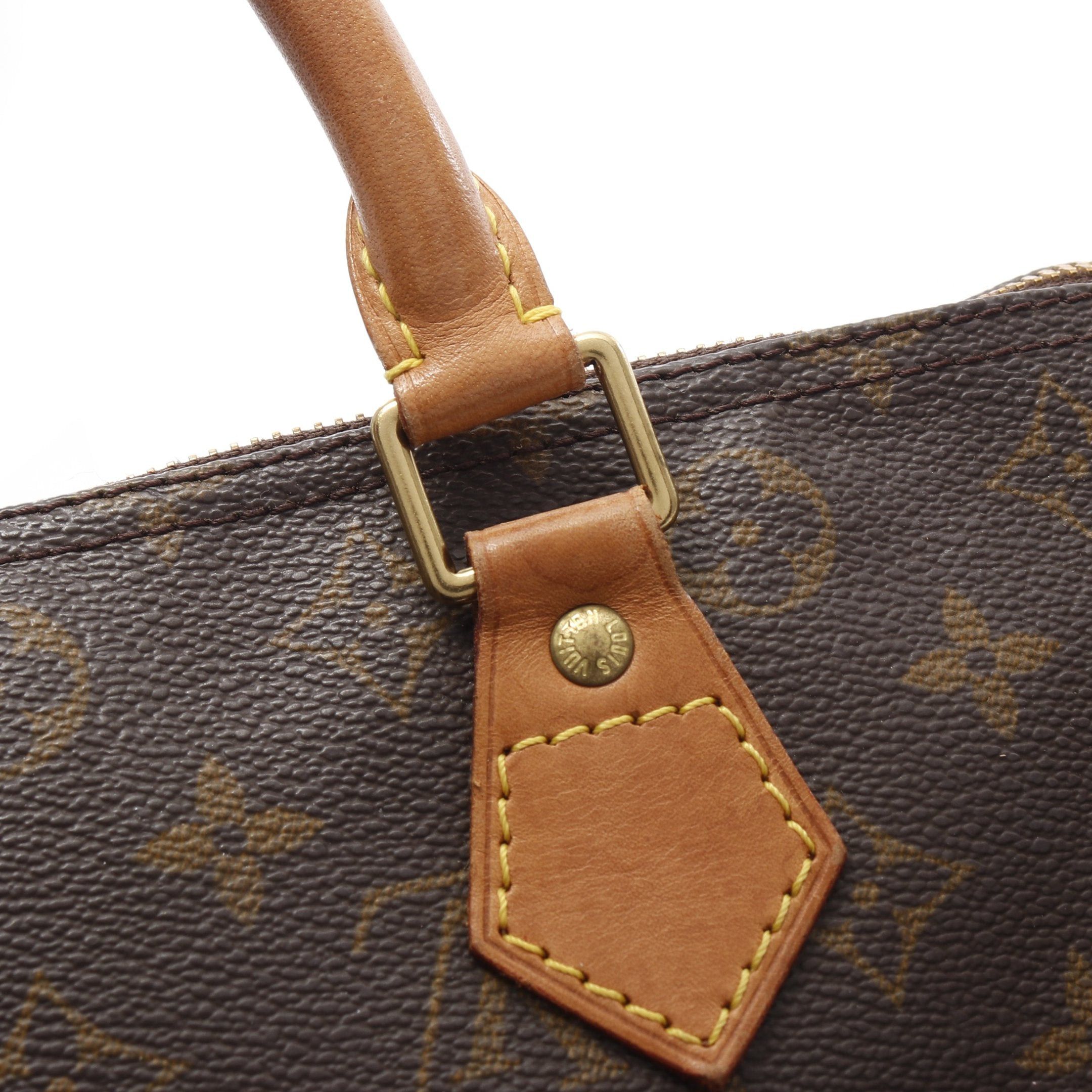 Louis Vuitton Louis Vuitton Speedy 30 Monogram Handbag Leather Brown Size ONE SIZE - 8 Thumbnail
