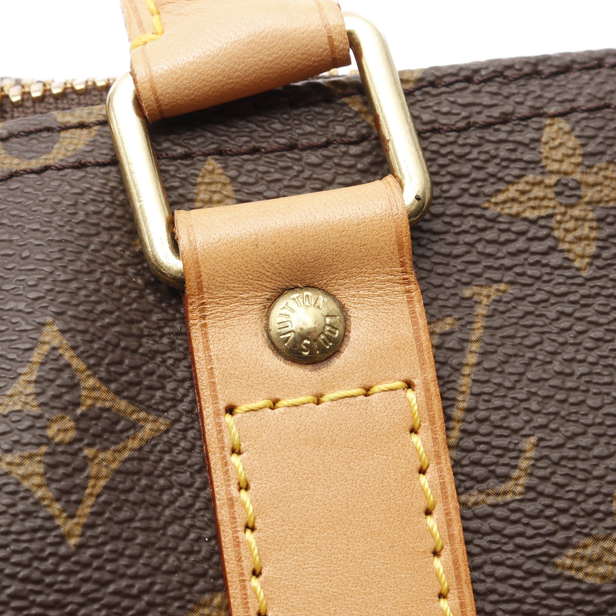 Louis Vuitton Louis Vuitton Keepall 55 Monogram Boston Bag Leather Brown Size ONE SIZE - 10 Thumbnail