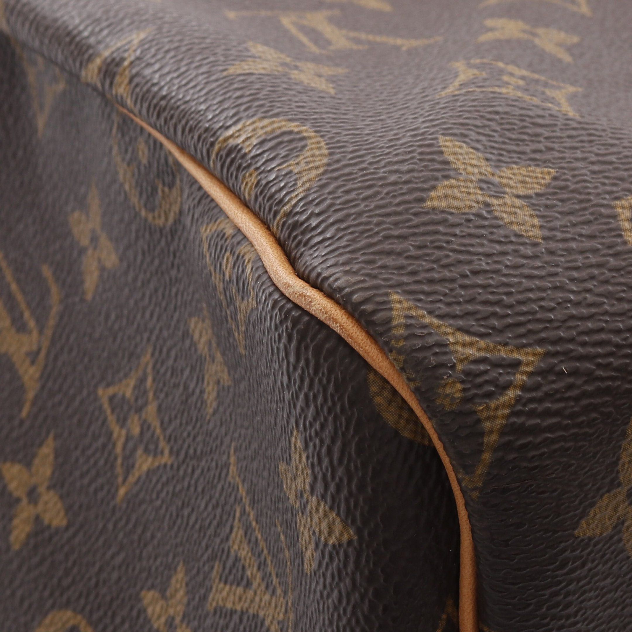 Louis Vuitton Louis Vuitton Keepall 55 Monogram Boston Bag Leather Brown Size ONE SIZE - 12 Thumbnail