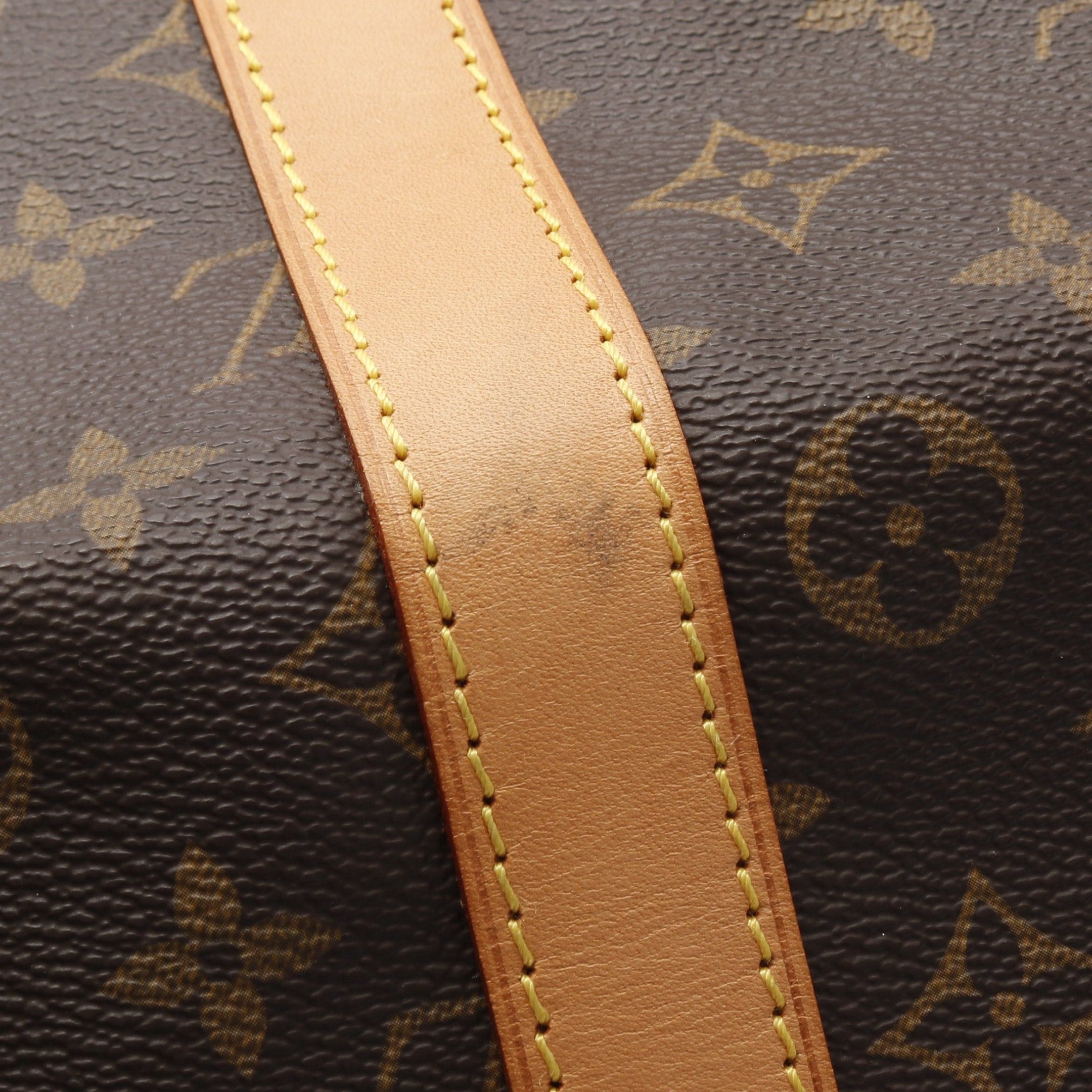 Louis Vuitton Louis Vuitton Keepall 55 Monogram Boston Bag Leather Brown Size ONE SIZE - 8 Thumbnail