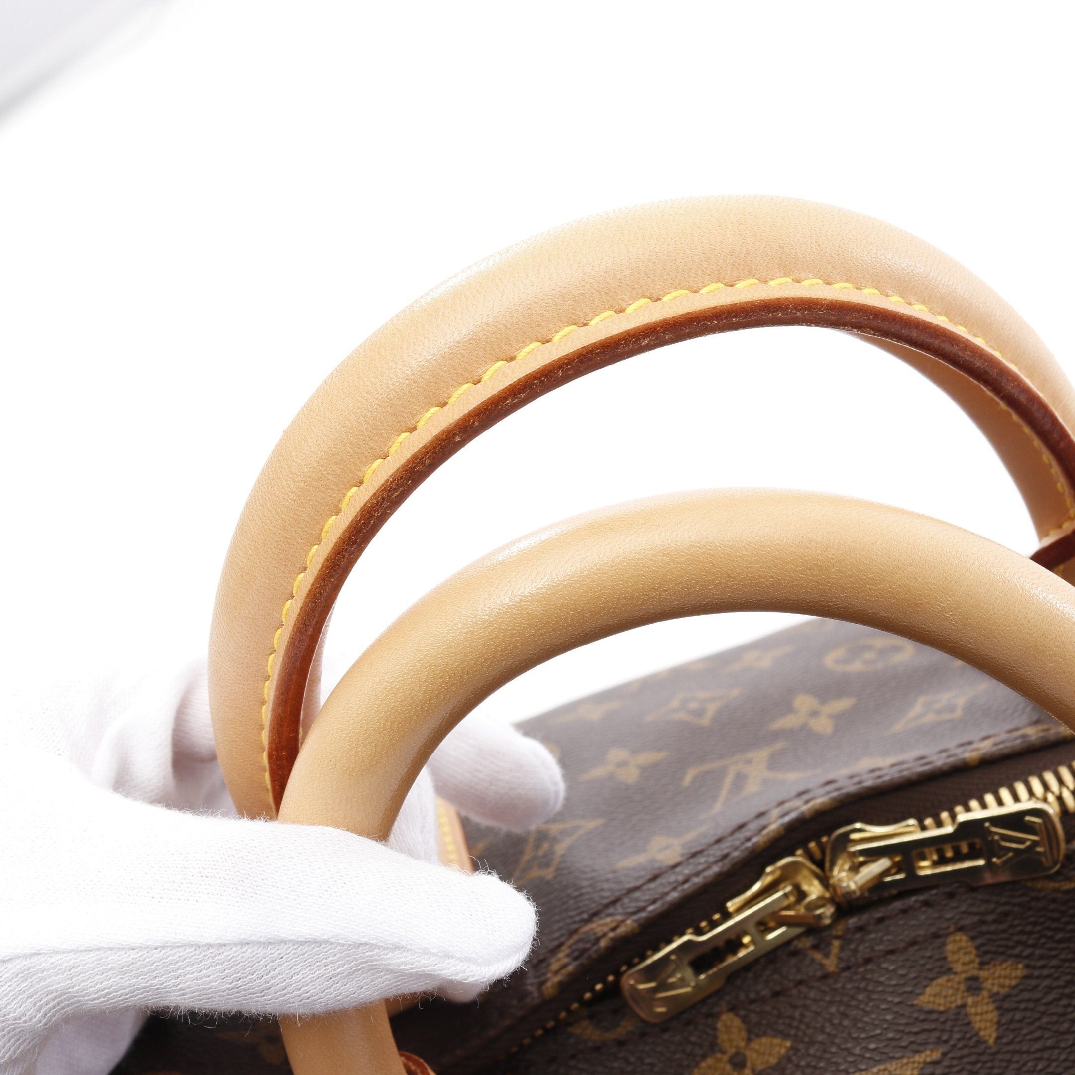 Louis Vuitton Louis Vuitton Keepall 55 Monogram Boston Bag Leather Brown Size ONE SIZE - 6 Thumbnail