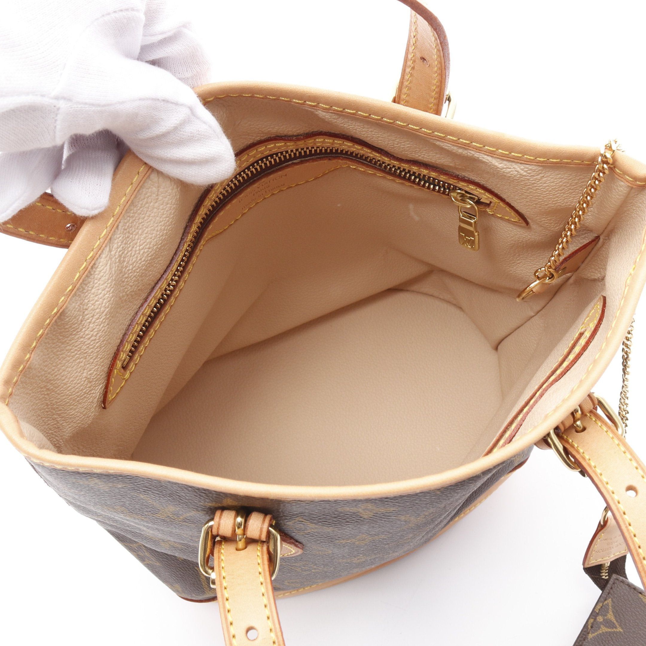 Louis Vuitton Louis Vuitton Bucket Pm Monogram Handbag Leather Brown Size ONE SIZE - 3 Thumbnail