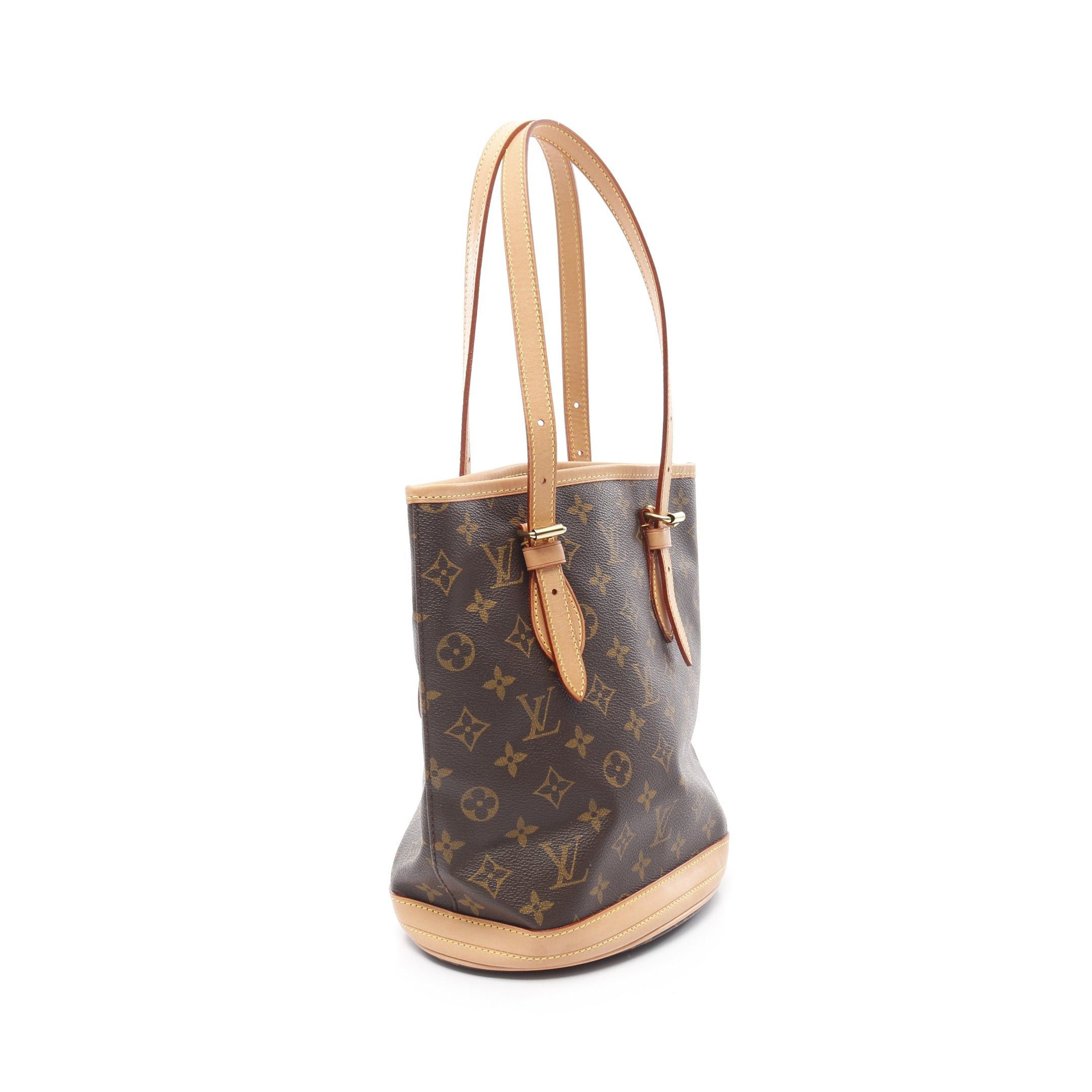 Louis Vuitton Louis Vuitton Bucket Pm Monogram Handbag Leather Brown Size ONE SIZE - 2 Thumbnail