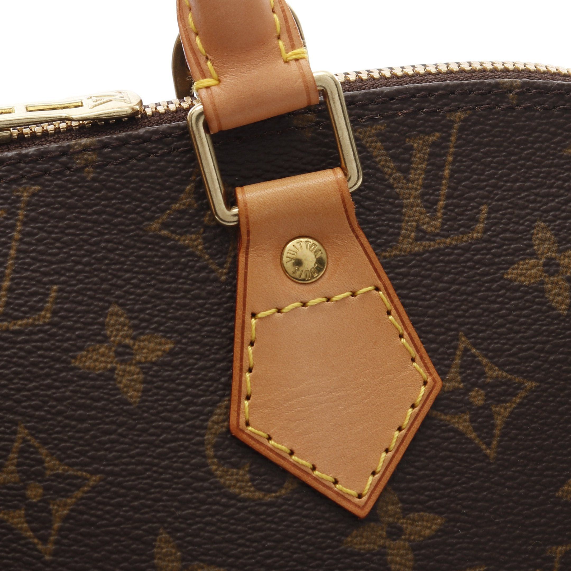 Louis Vuitton Louis Vuitton Alma Pm Monogram Handbag Leather Brown Size ONE SIZE - 8 Thumbnail