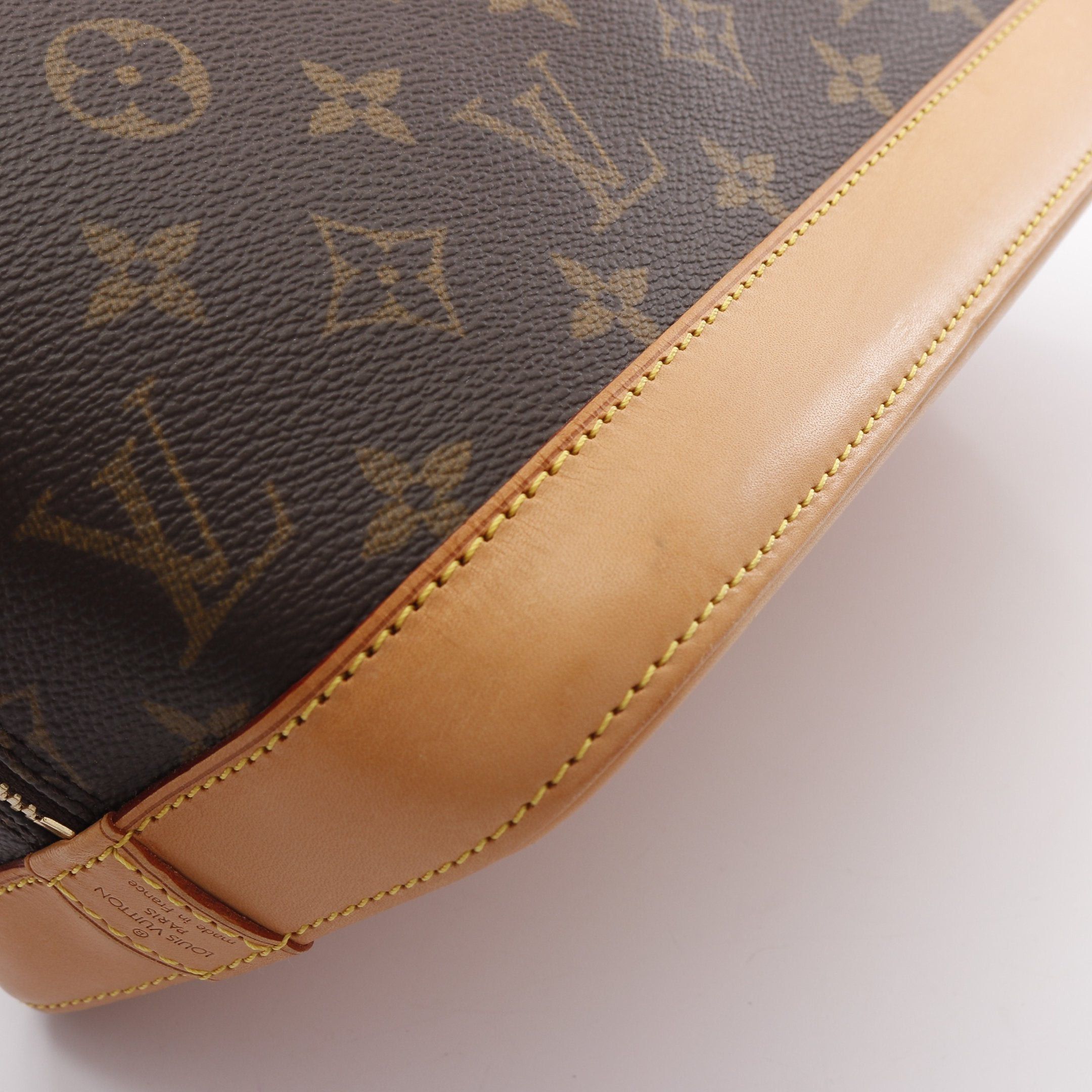 Louis Vuitton Louis Vuitton Alma Pm Monogram Handbag Leather Brown Size ONE SIZE - 9 Thumbnail
