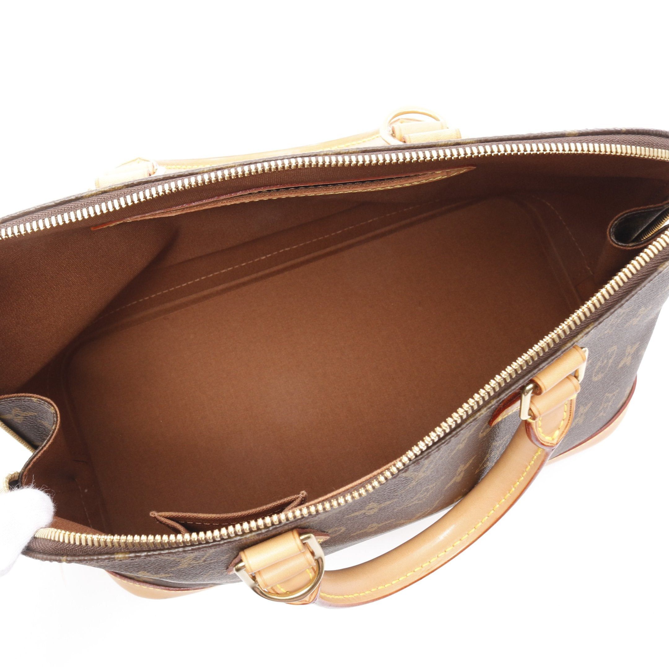 Louis Vuitton Louis Vuitton Alma Pm Monogram Handbag Leather Brown Size ONE SIZE - 3 Thumbnail