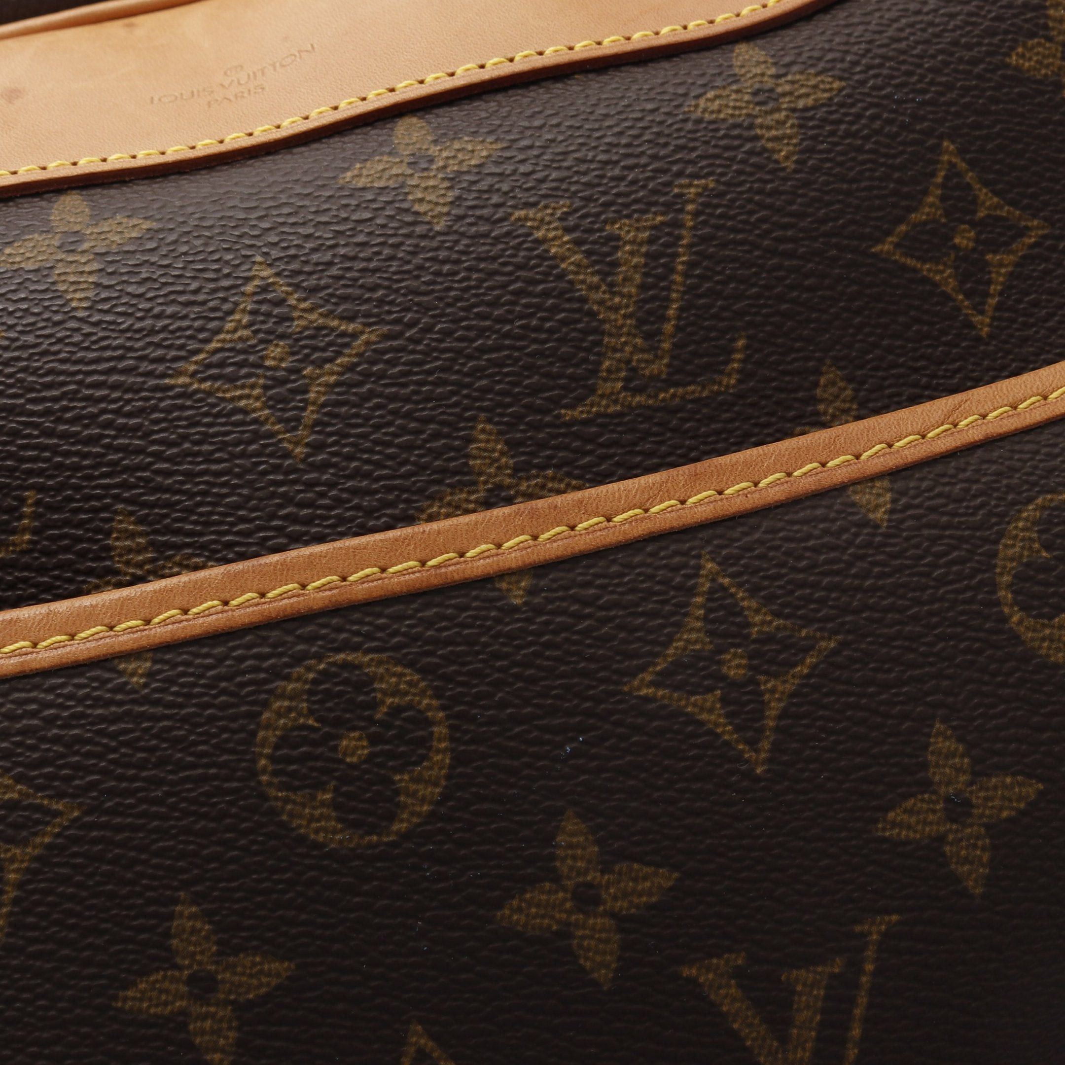 Louis Vuitton Louis Vuitton Deauville Bowling Vanity Monogram Handbag Leather Brown Size ONE SIZE - 9 Thumbnail