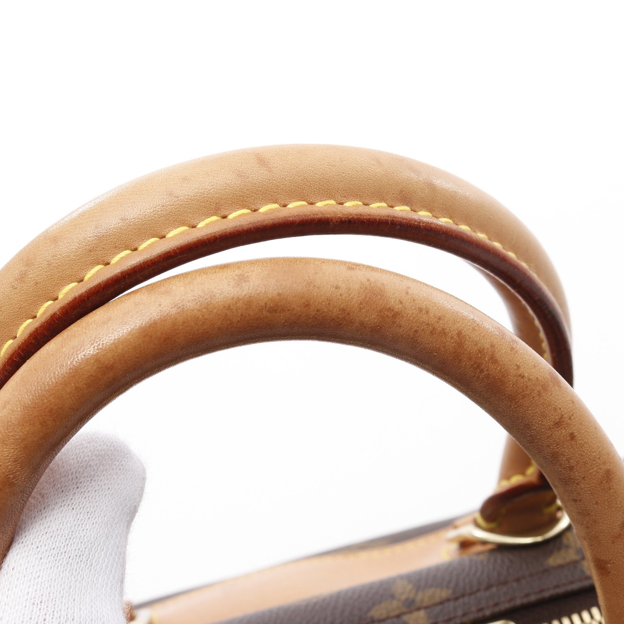 Louis Vuitton Louis Vuitton Deauville Bowling Vanity Monogram Handbag Leather Brown Size ONE SIZE - 6 Thumbnail
