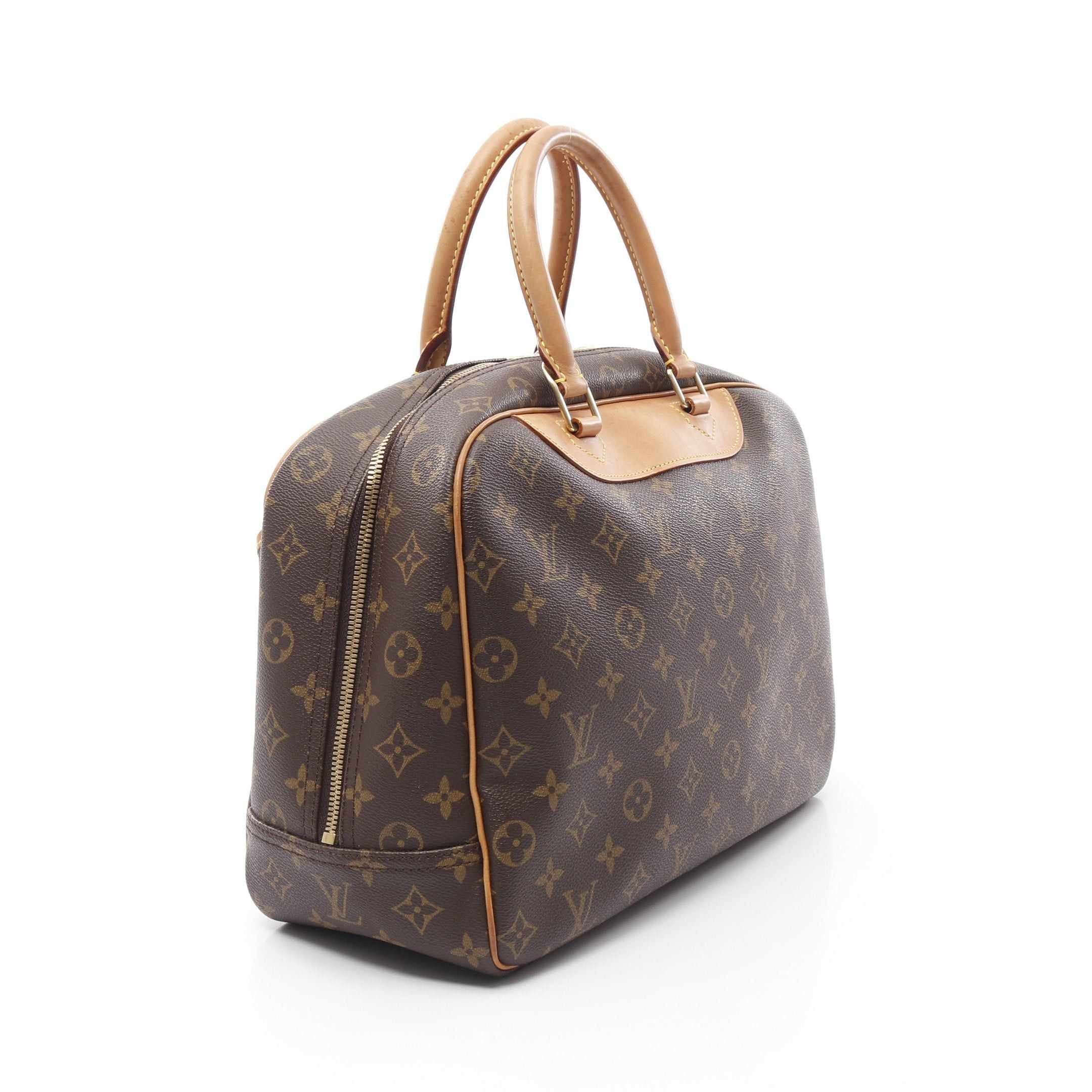 Louis Vuitton Louis Vuitton Deauville Bowling Vanity Monogram Handbag Leather Brown Size ONE SIZE - 2 Thumbnail