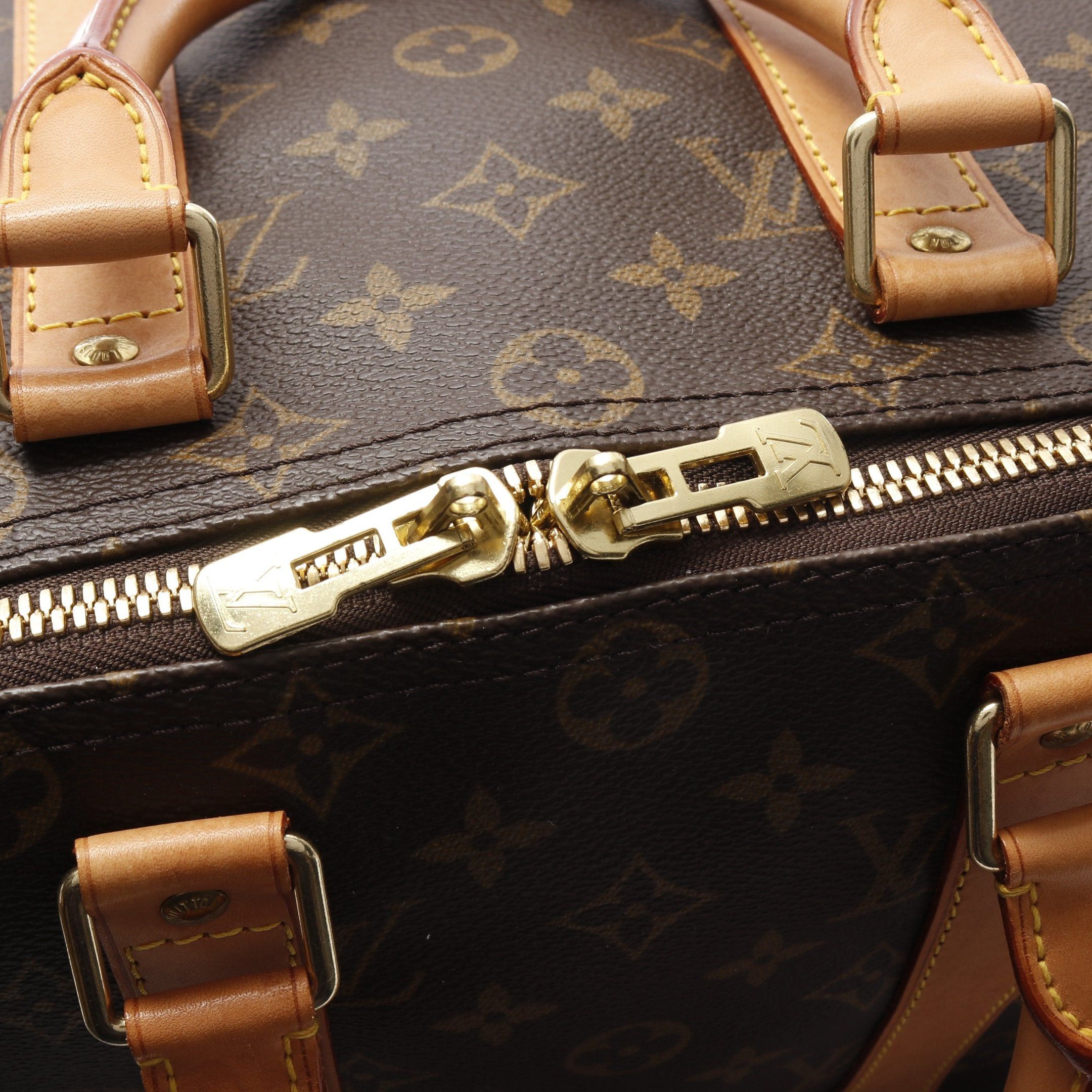 Louis Vuitton Louis Vuitton Keepall 45 Monogram Boston Bag Leather Brown Size ONE SIZE - 7 Thumbnail