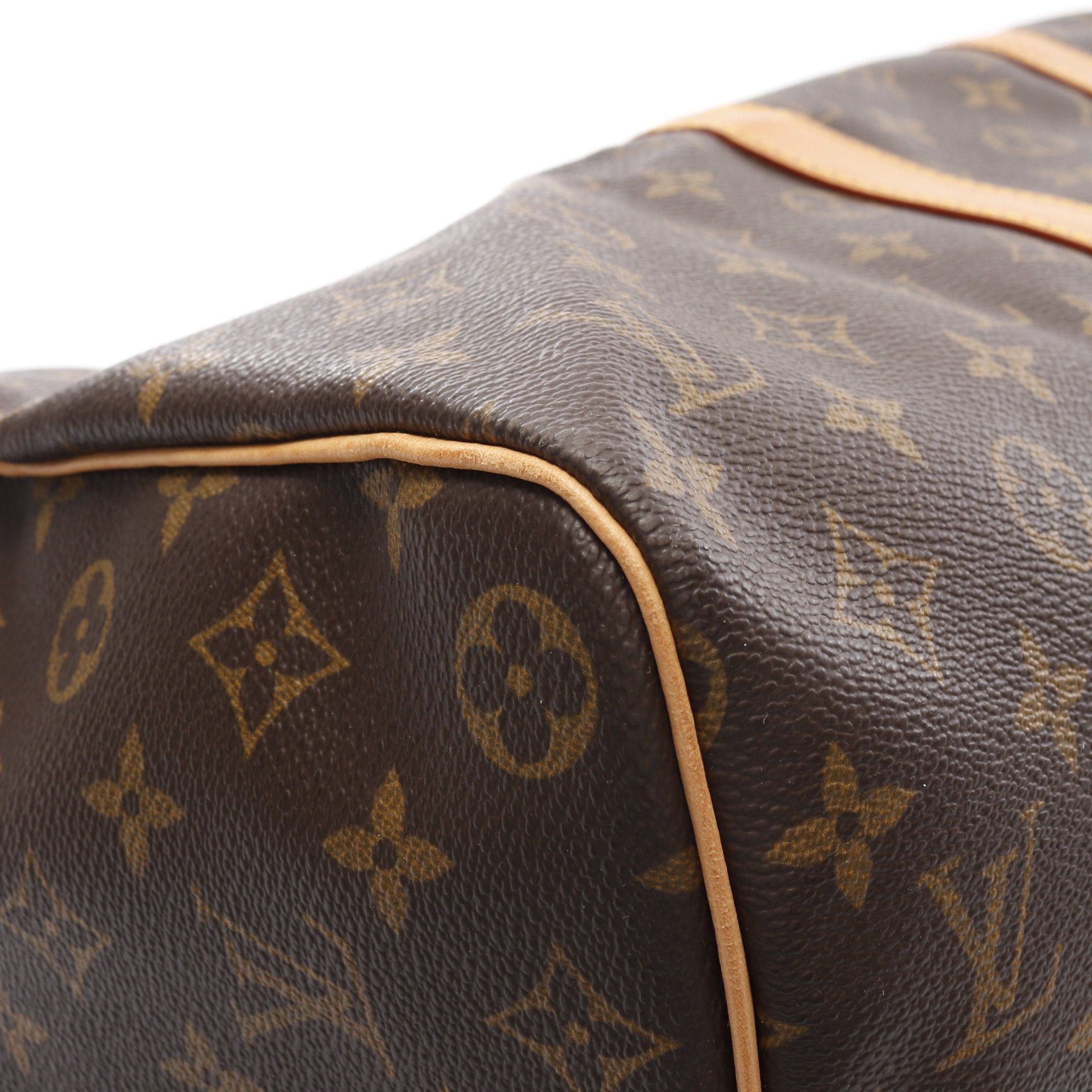 Louis Vuitton Louis Vuitton Keepall 45 Monogram Boston Bag Leather Brown Size ONE SIZE - 10 Thumbnail