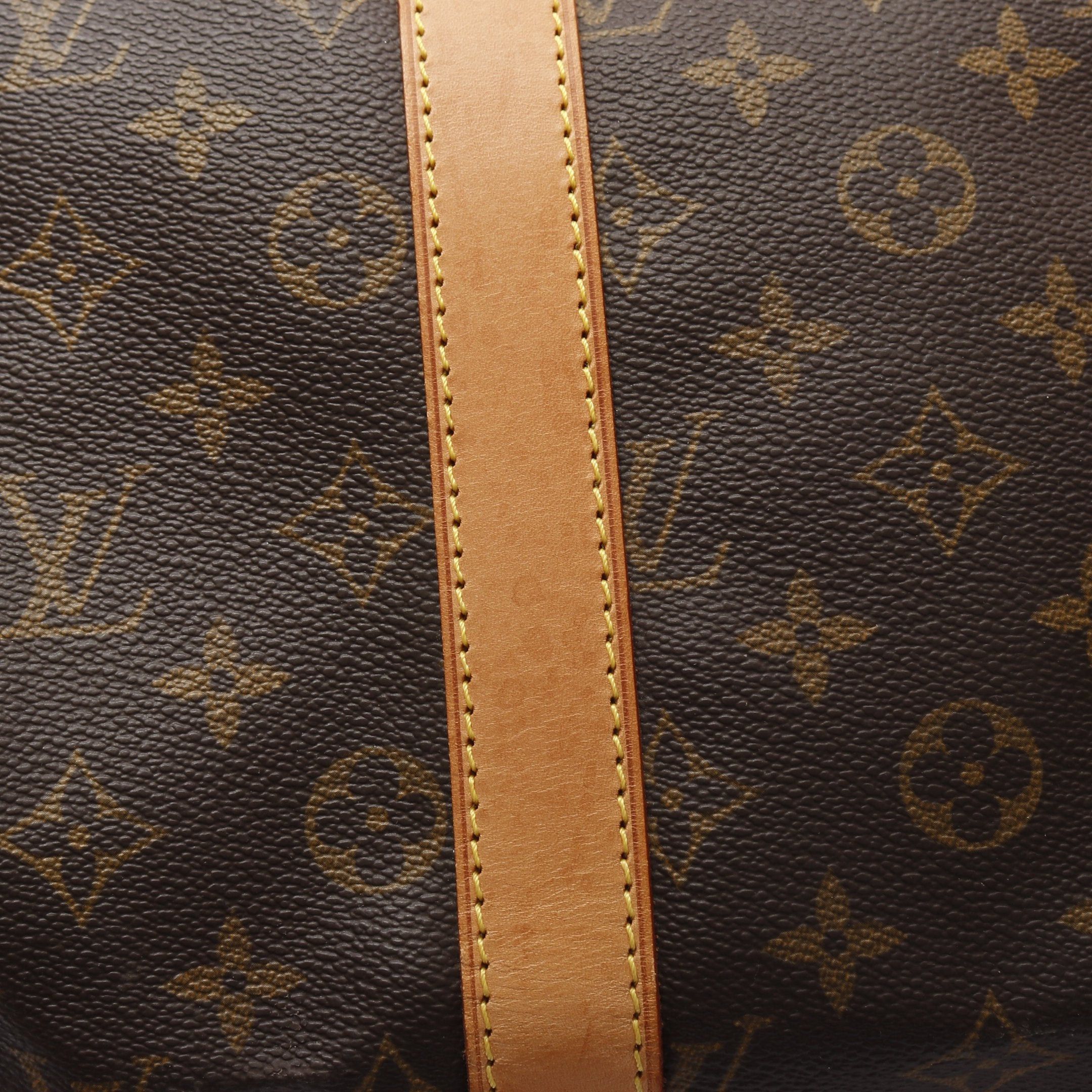 Louis Vuitton Louis Vuitton Keepall 45 Monogram Boston Bag Leather Brown Size ONE SIZE - 9 Thumbnail