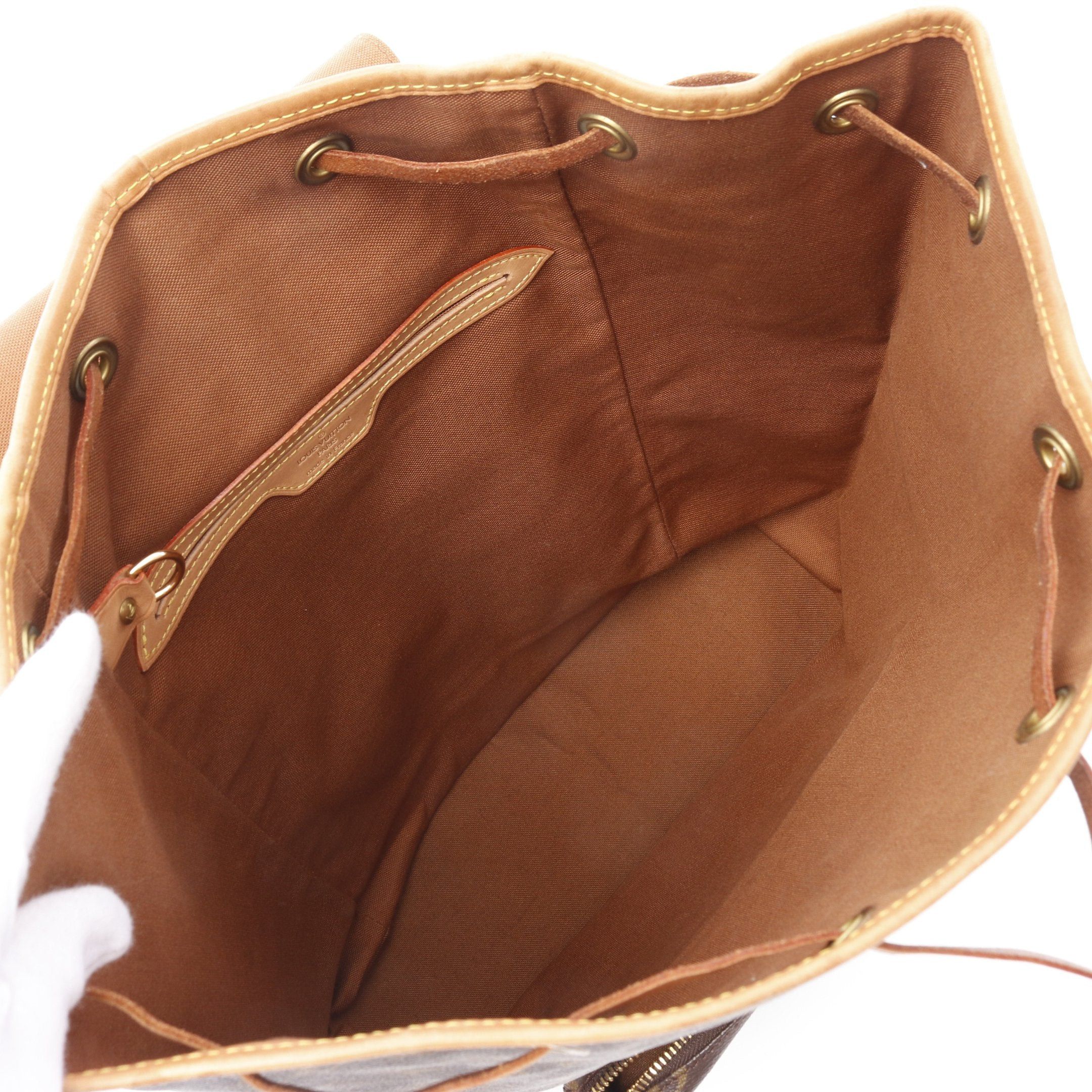 Louis Vuitton Louis Vuitton Montsouris Gm Monogram Backpack Rucksack Leather Brown Size ONE SIZE - 3 Thumbnail