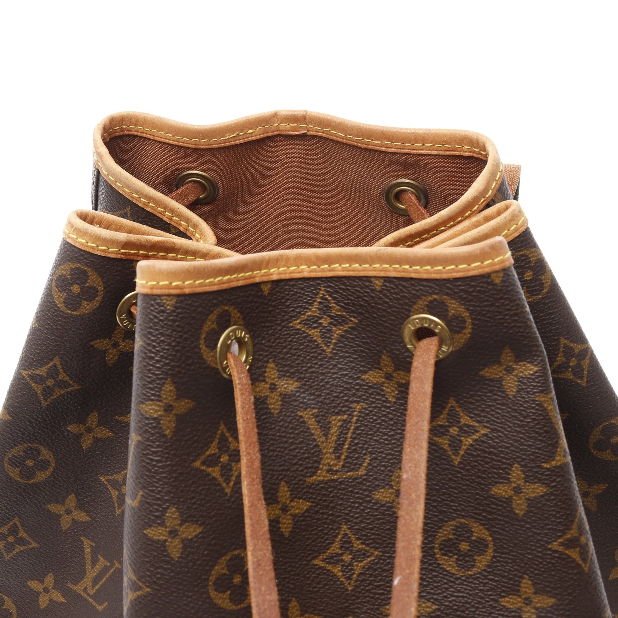 Louis Vuitton Louis Vuitton Montsouris Gm Monogram Backpack Rucksack Leather Brown Size ONE SIZE - 6 Thumbnail