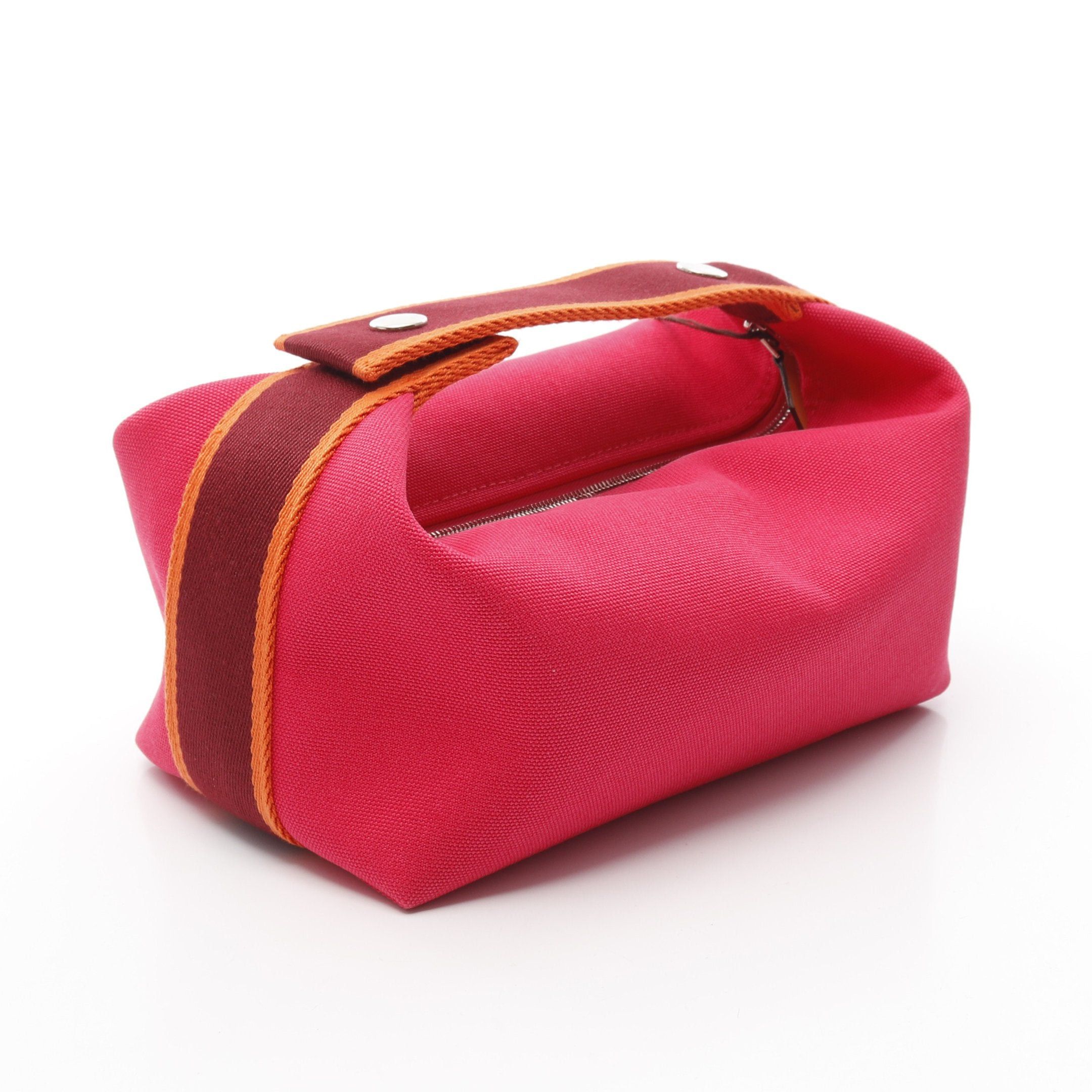 Hermes Hermes Bride-A-Brac Pm Hibiscus Handbag Canvas Pink Purple Bordeaux Orange Silver Hardware Size ONE SIZE - 2 Thumbnail