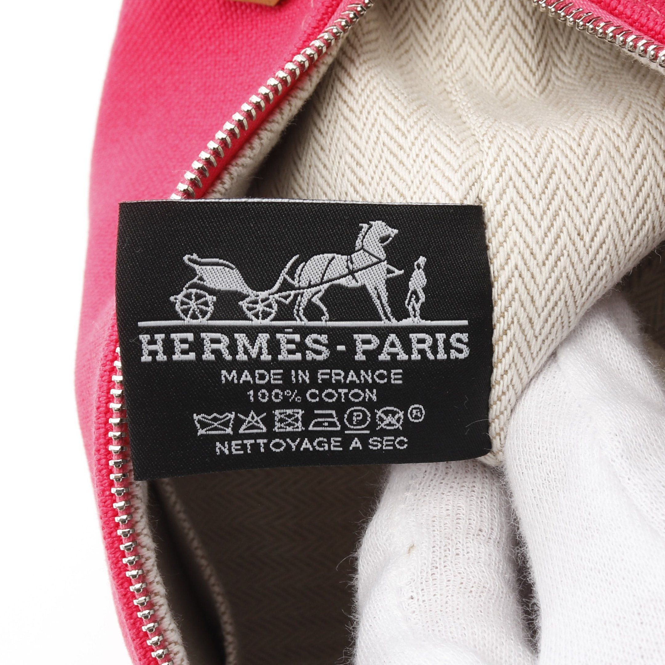 Hermes Hermes Bride-A-Brac Pm Hibiscus Handbag Canvas Pink Purple Bordeaux Orange Silver Hardware Size ONE SIZE - 4 Thumbnail