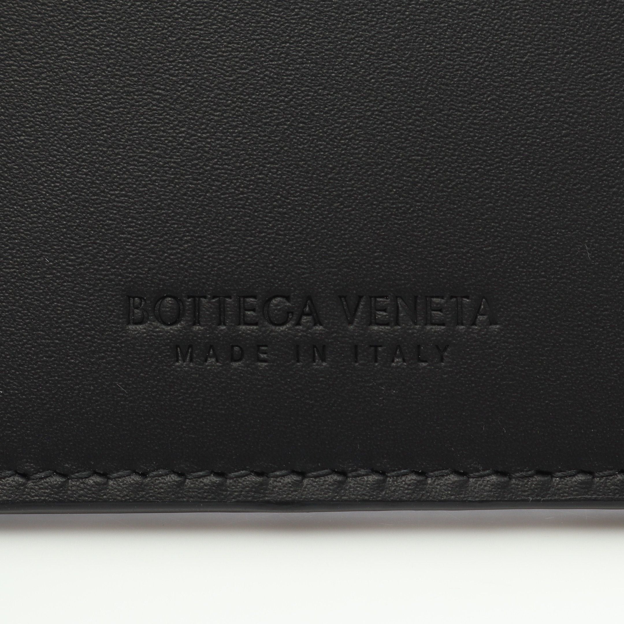 Bottega Veneta Bottega Veneta Intrecciato Piccolo Fastener Biobasedleather Card Case Leather Black Size ONE SIZE - 4 Thumbnail