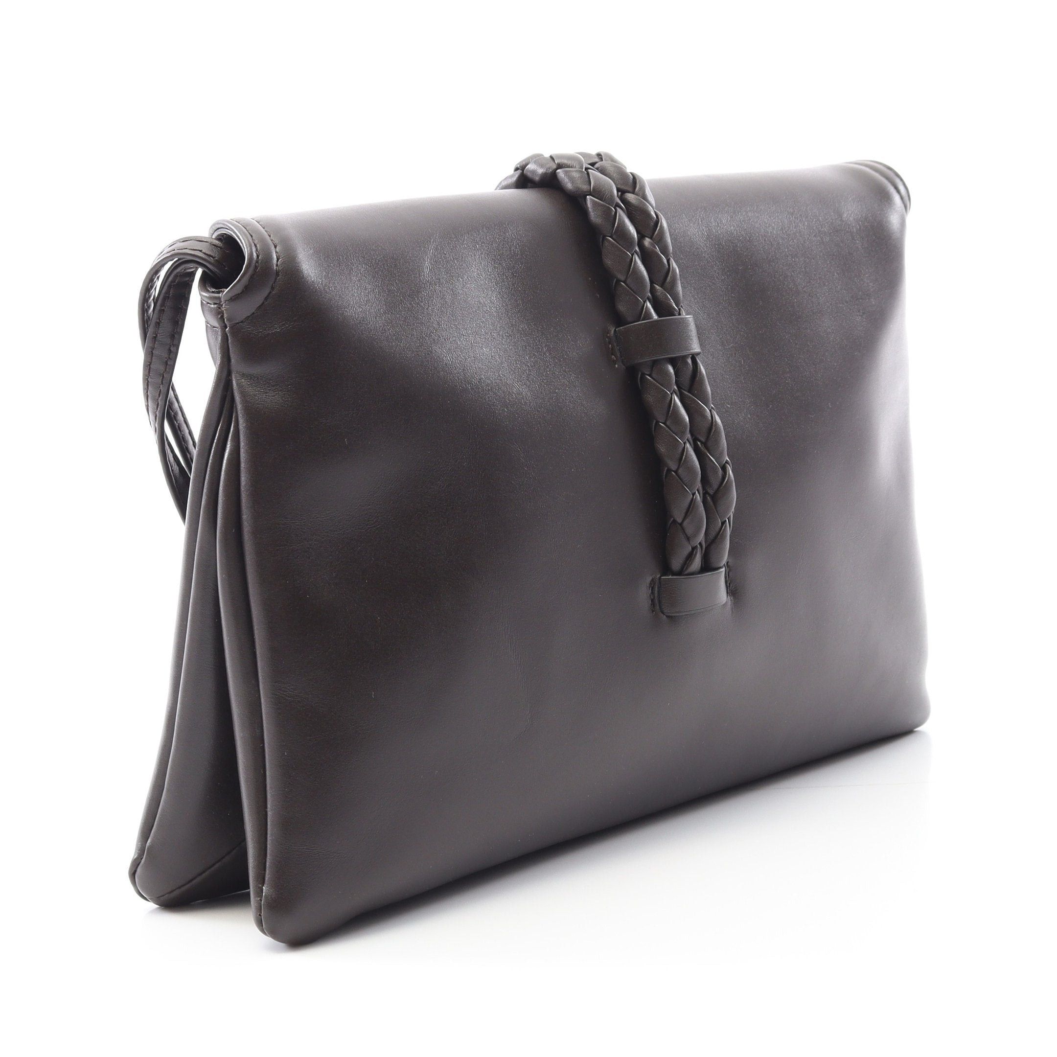 Bottega Veneta Bottega Veneta Small Libertad Fondende Shoulder Bag Leather Brown Double Flap Size ONE SIZE - 2 Thumbnail