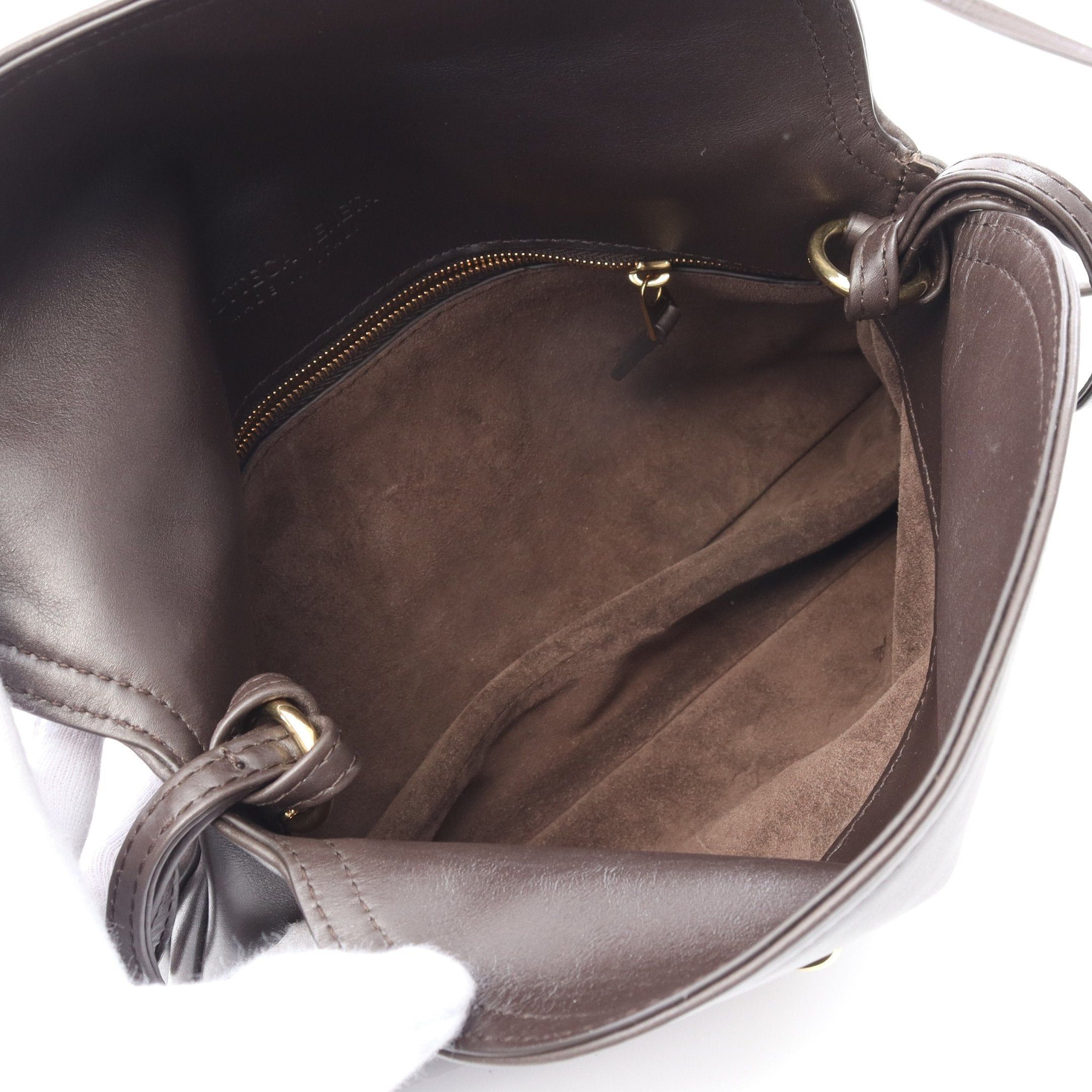 Bottega Veneta Bottega Veneta Small Libertad Fondende Shoulder Bag Leather Brown Double Flap Size ONE SIZE - 3 Thumbnail