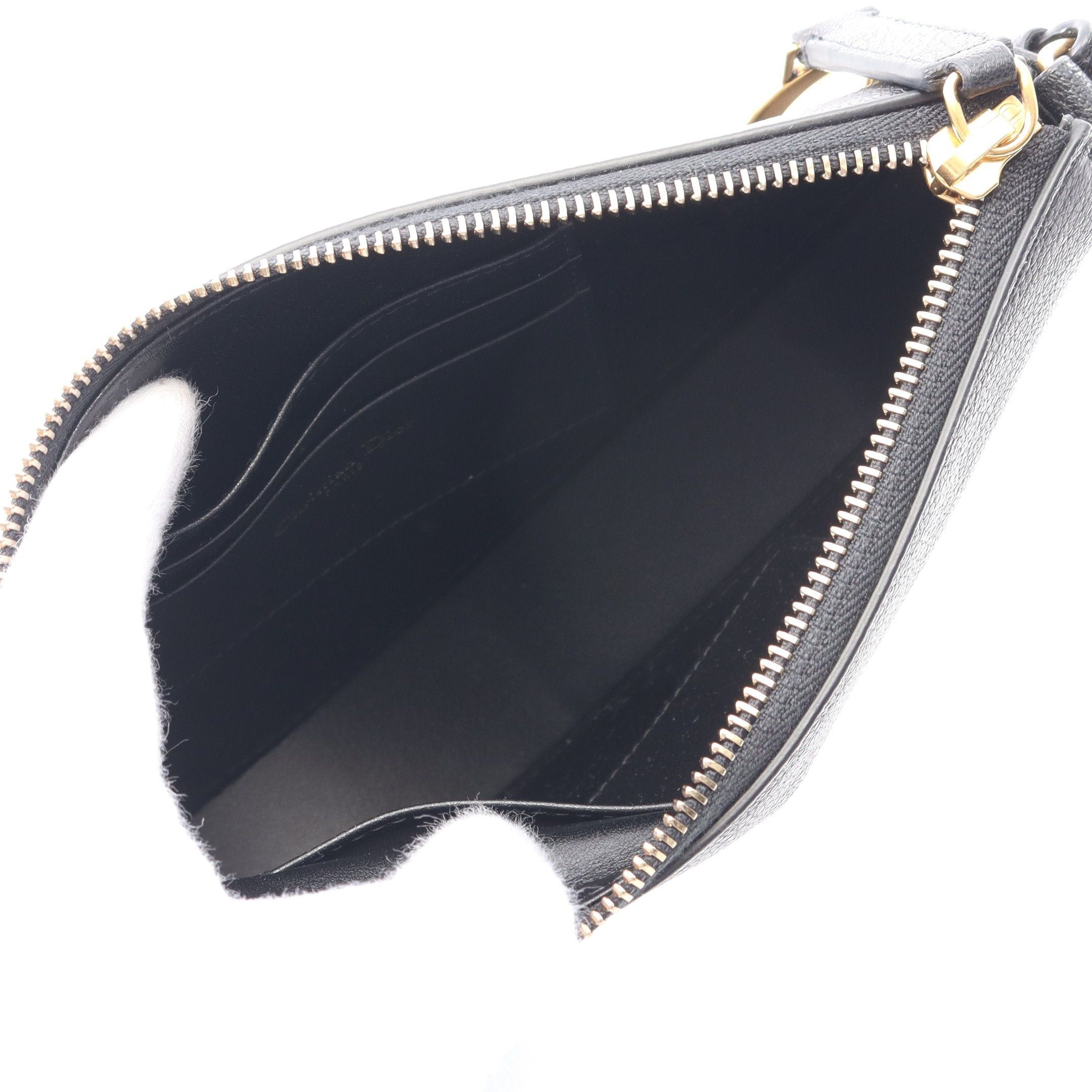 Dior Dior Saddle Pouch Shoulder Bag Goatskin Black Size ONE SIZE - 3 Thumbnail