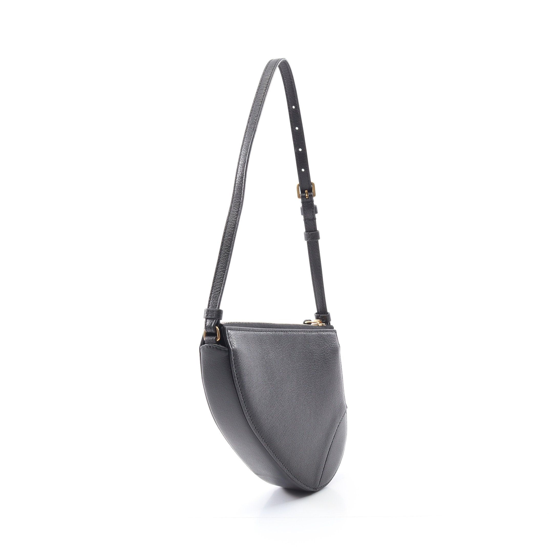 Dior Dior Saddle Pouch Shoulder Bag Goatskin Black Size ONE SIZE - 2 Thumbnail