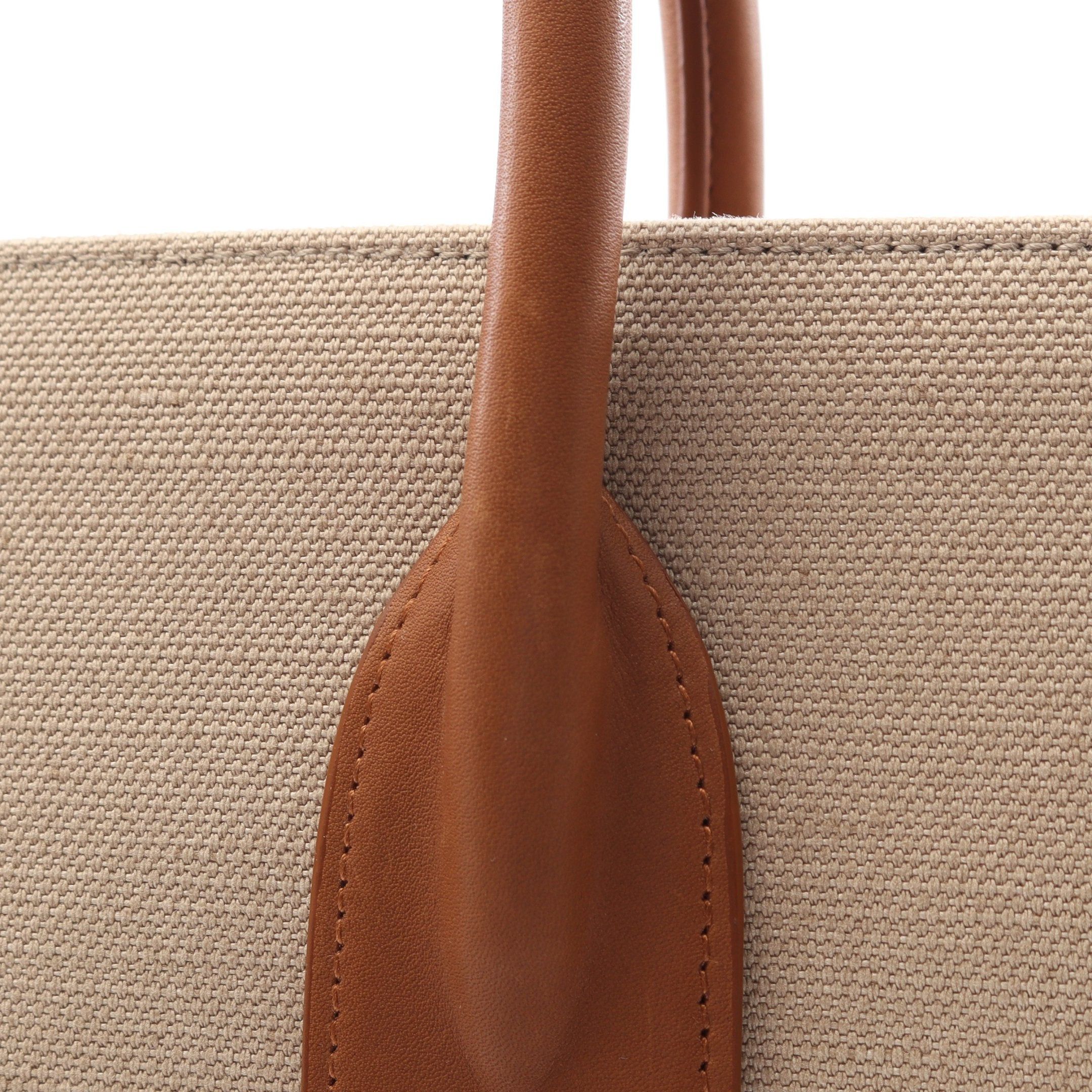 Yves Saint Laurent Yves Saint Laurent Sac De Jour Shin Large Handbag Tote Bag Canvas Leather Beige Light Brown Size ONE SIZE - 8 Thumbnail