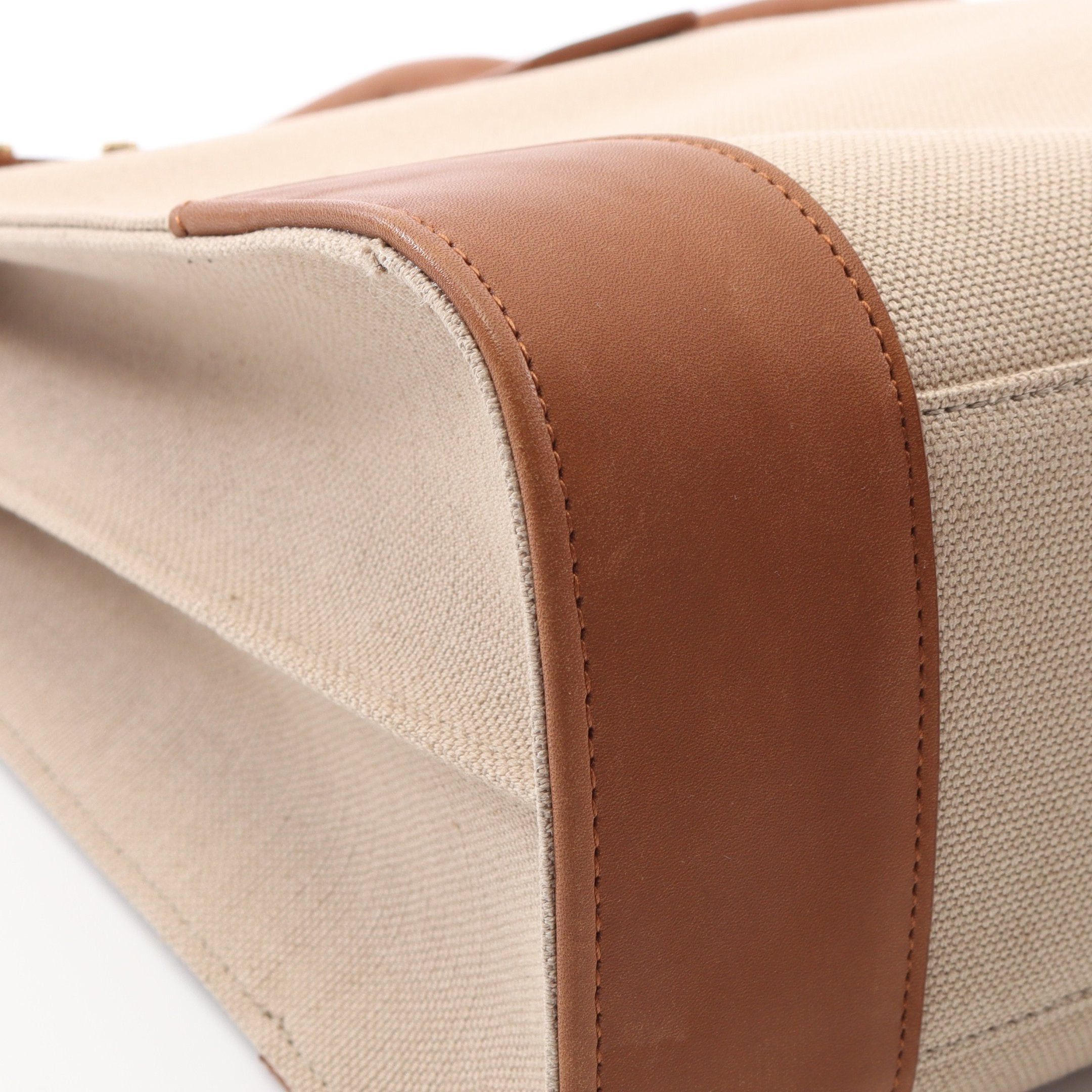 Yves Saint Laurent Yves Saint Laurent Sac De Jour Shin Large Handbag Tote Bag Canvas Leather Beige Light Brown Size ONE SIZE - 6 Thumbnail