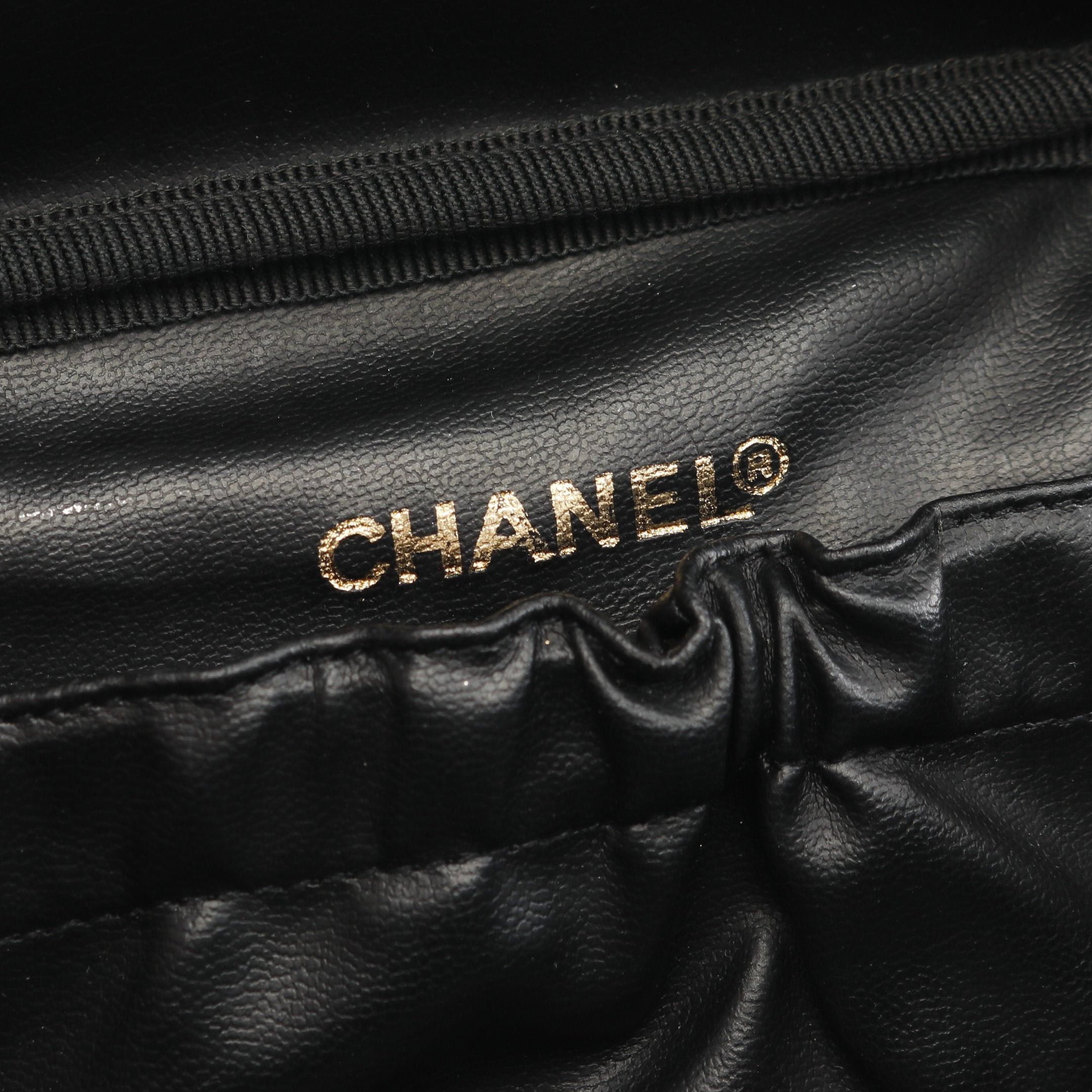 Chanel Chanel Coco Mark Handbag Vanity Bag Caviar Skin Black Gold Hardware Size ONE SIZE - 4 Thumbnail