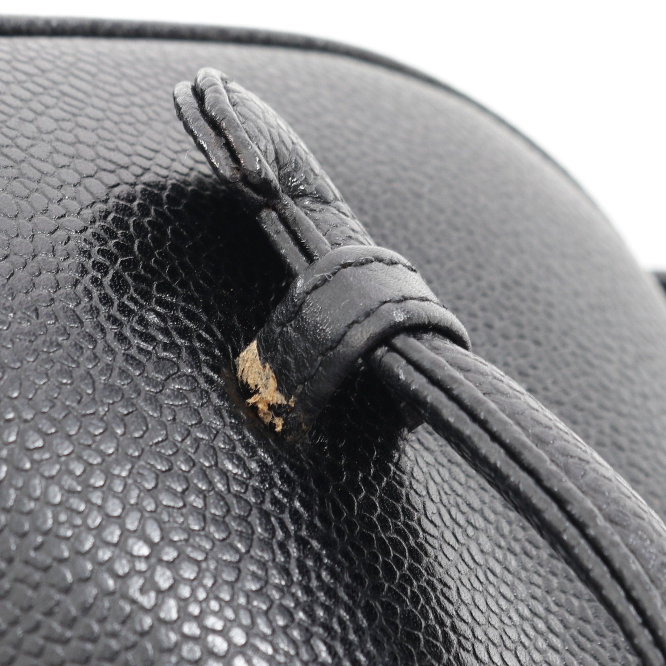 Chanel Chanel Coco Mark Handbag Vanity Bag Caviar Skin Black Gold Hardware Size ONE SIZE - 8 Thumbnail