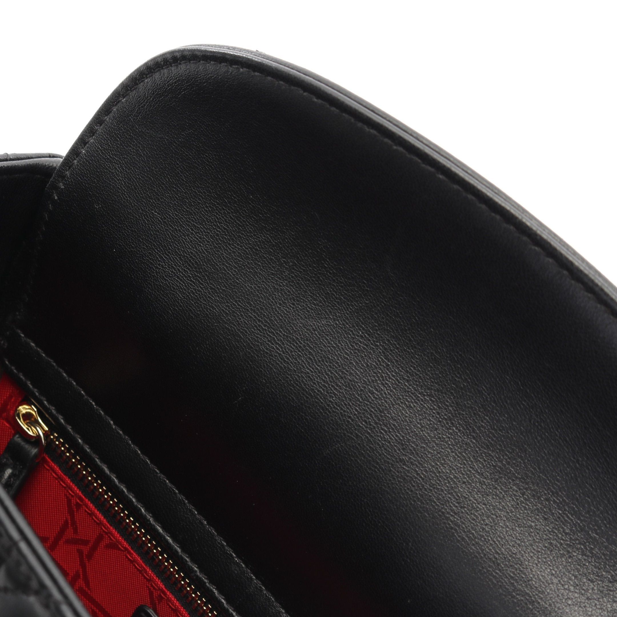 Dior Dior Lady Dior Small Canage Handbag Leather Black Size ONE SIZE - 9 Thumbnail